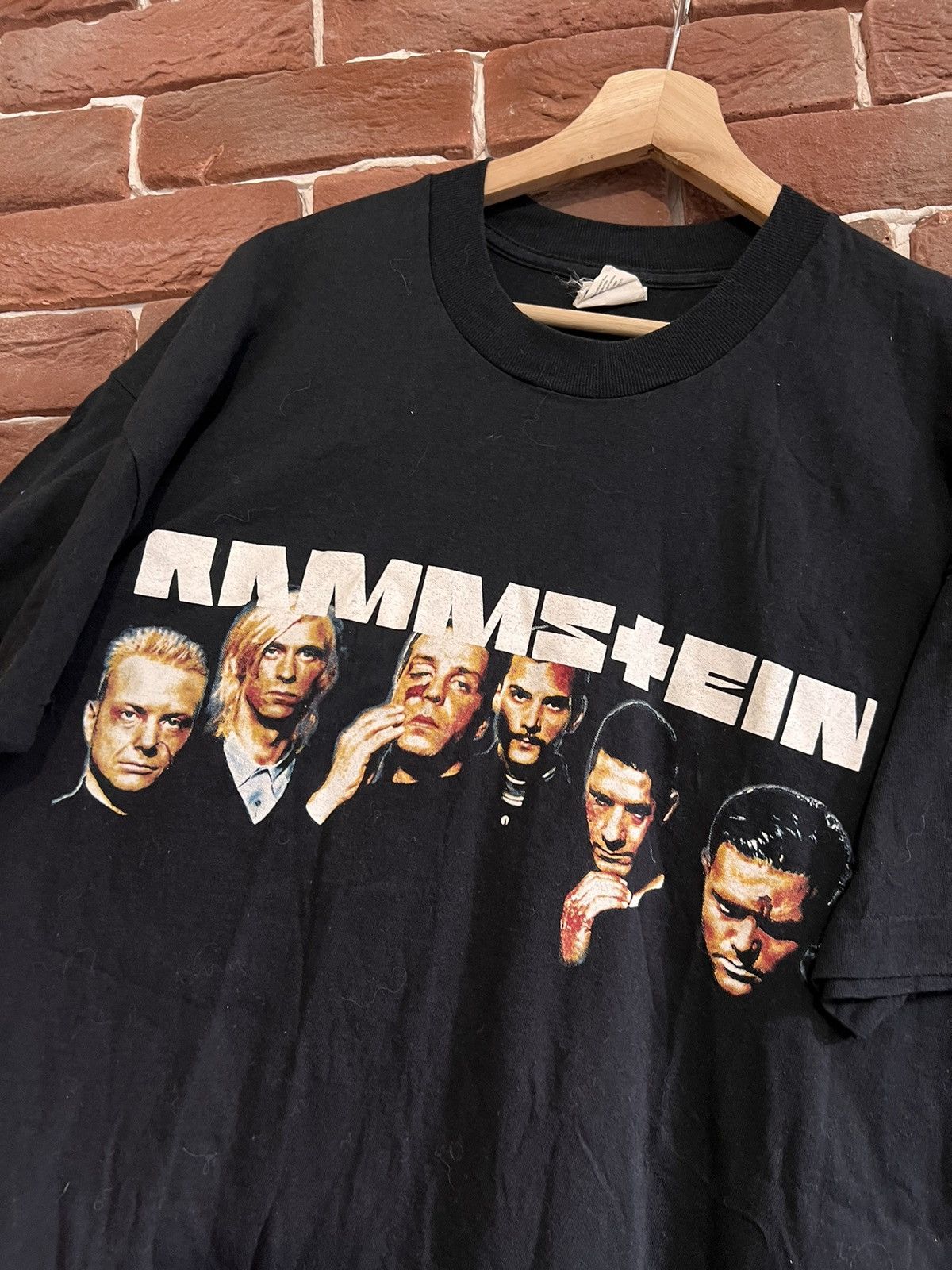 Band Tees Rare 90s Rammstein Faces Vintage Band T-Shirt Metal Rock Size US XL / EU 56 / 4 - 2 Thumbnail