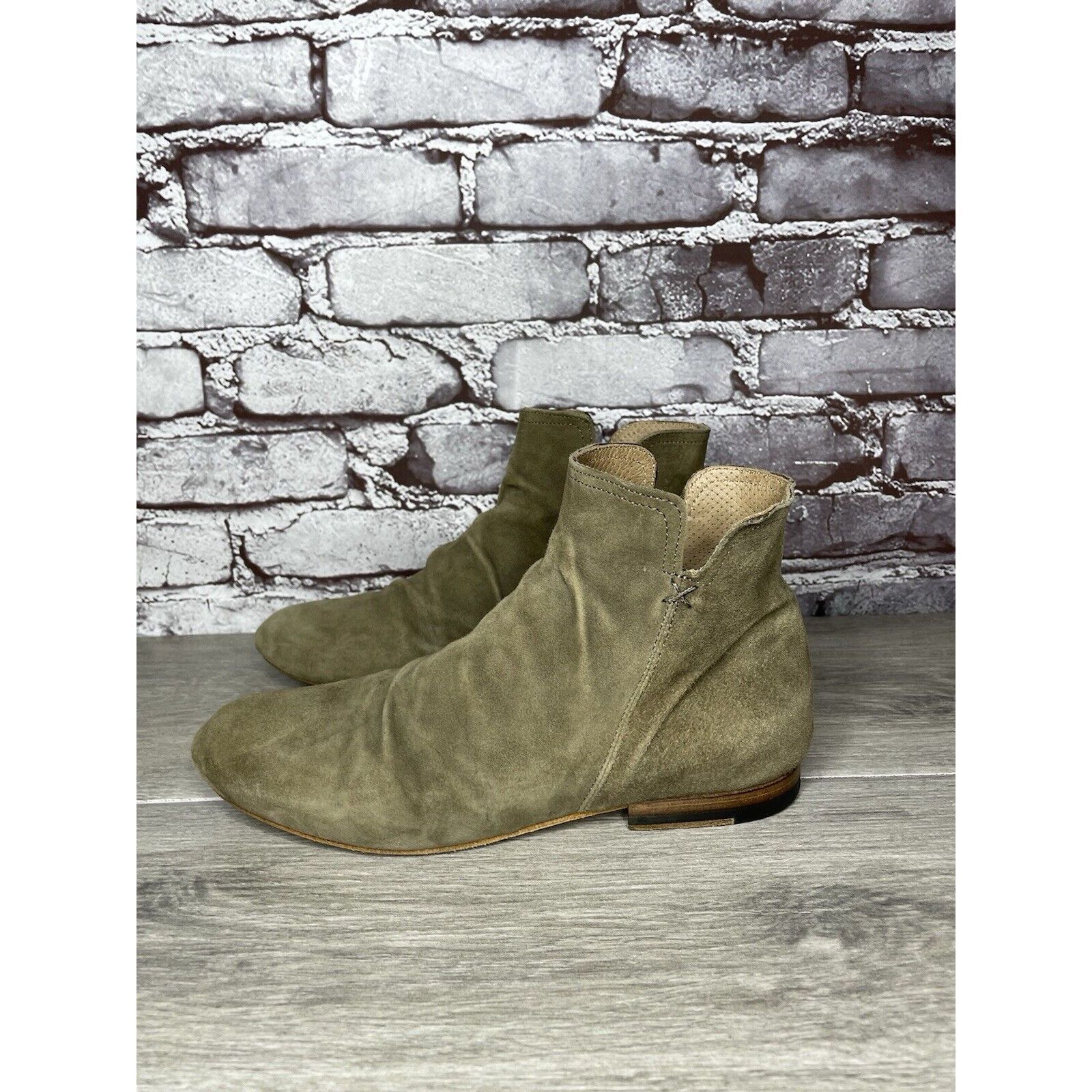 Fiorentini + Baker Fiorentini + Baker Goodyear Taupe Suede Side Zip Ankle Boots Size US 8 / IT 38 - 15 Thumbnail