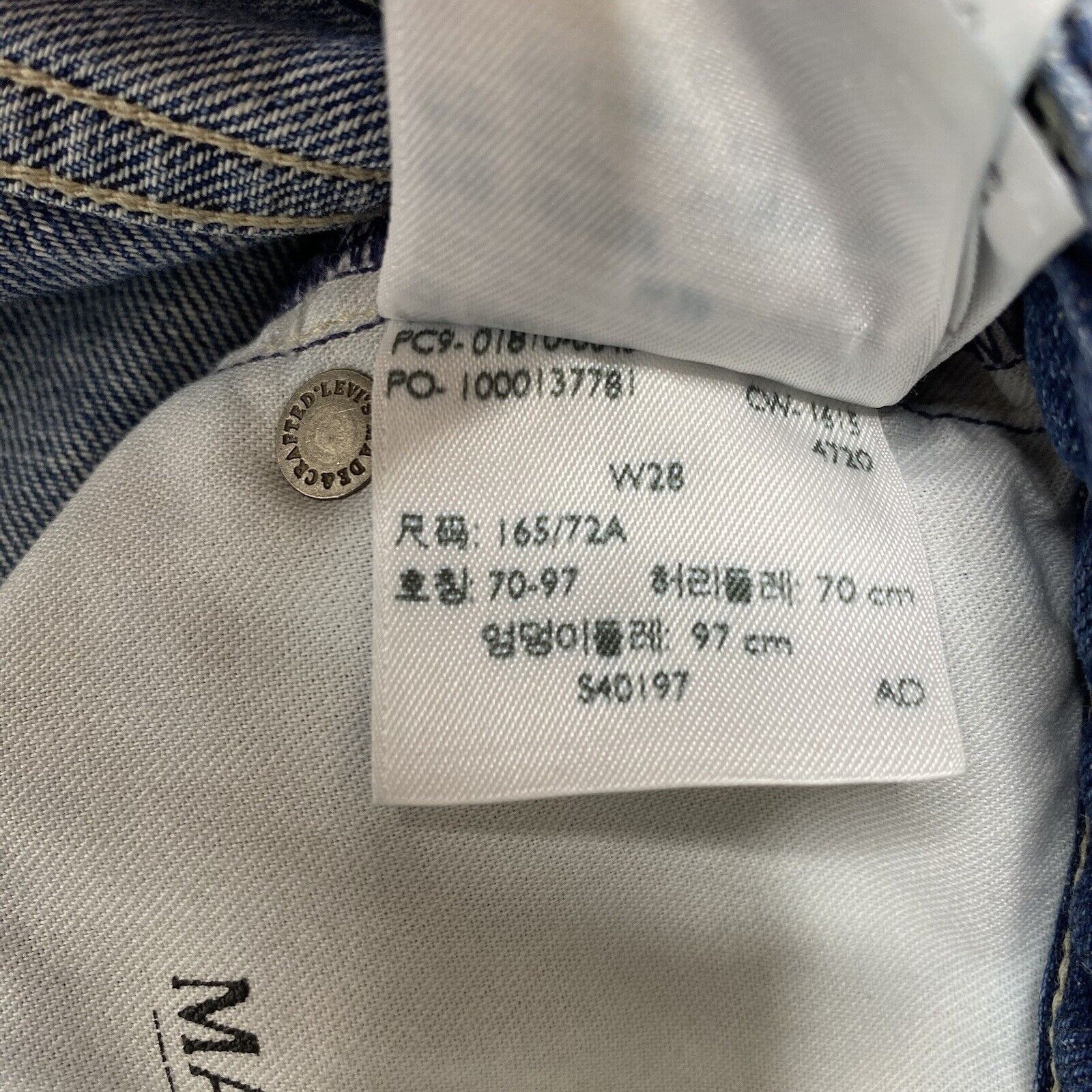 Levi's LEVIS MADE & CRAFTED Distressed Marker Tapered Blue Jeans 28 Size 28" / US 6 / IT 42 - 11 Thumbnail