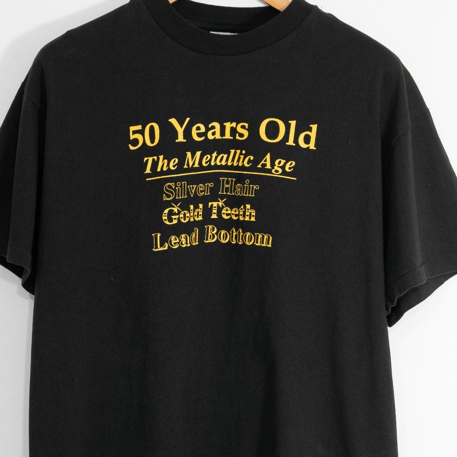 Vintage Vintage 90s Funny Middle Age 50 Years Old T Shirt Mens Large Size US L / EU 52-54 / 3 - 3 Thumbnail