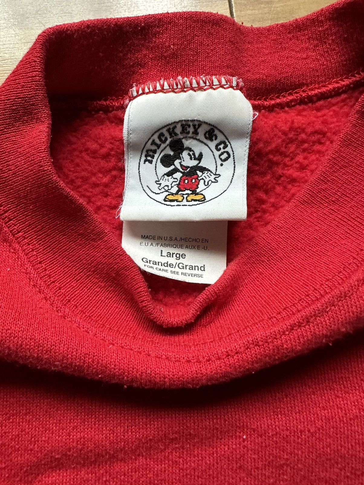 Mickey Mouse Mickey Mouse Red Sweater Size US L / EU 52-54 / 3 - 4 Thumbnail