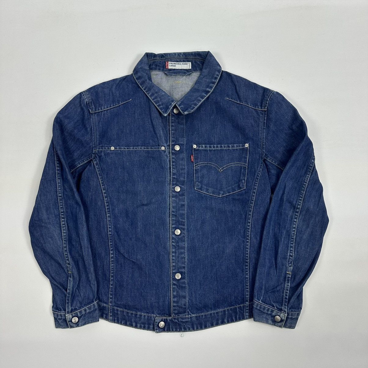 Levi's VINTAGE LEVIS ENGINEERED JEANS DENIM JACKET Size US L / EU 52-54 / 3 - 1 Thumbnail