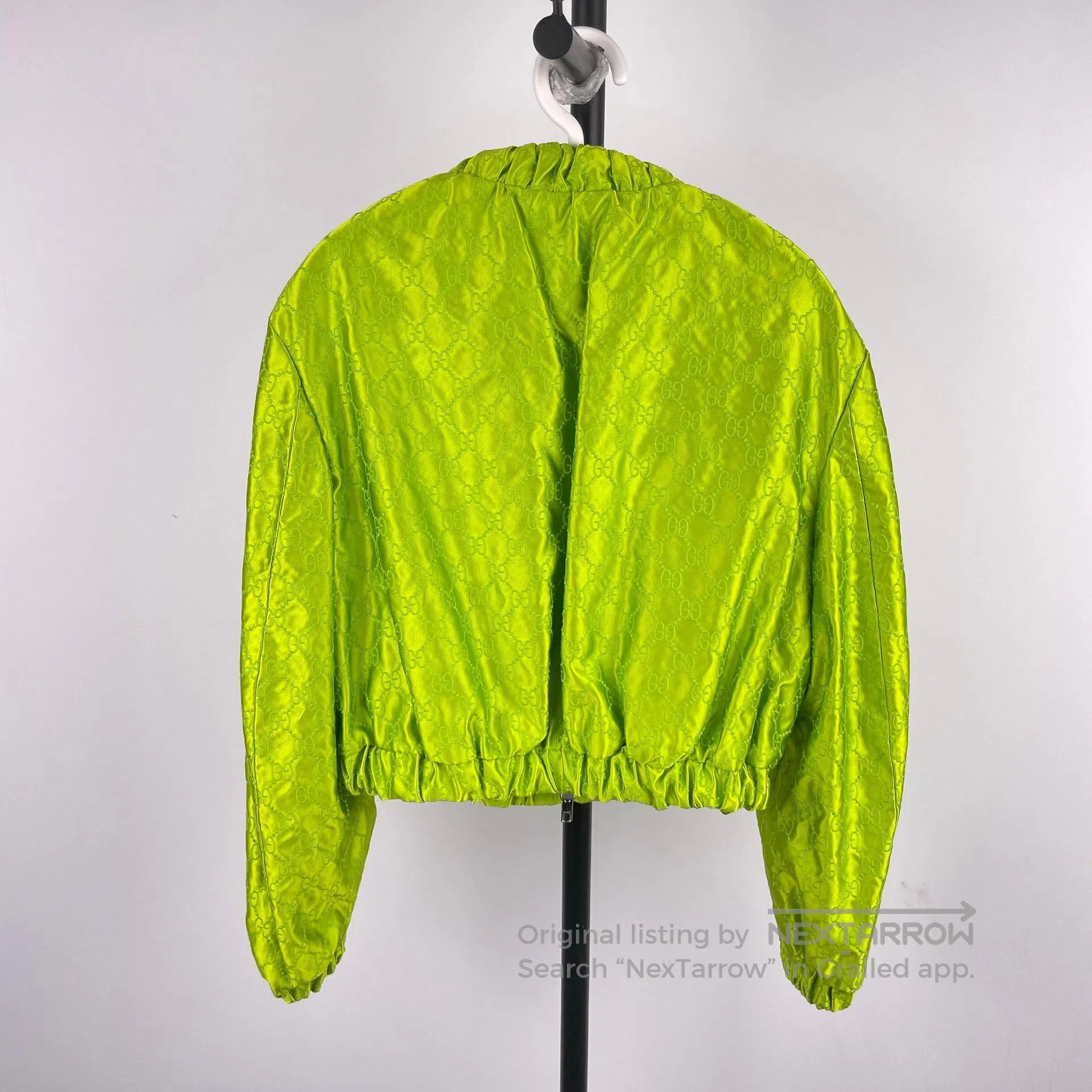 Gucci Guicci Neon green full print casual jacket short top| Size XS / US 0-2 / IT 36-38 - 2 Thumbnail