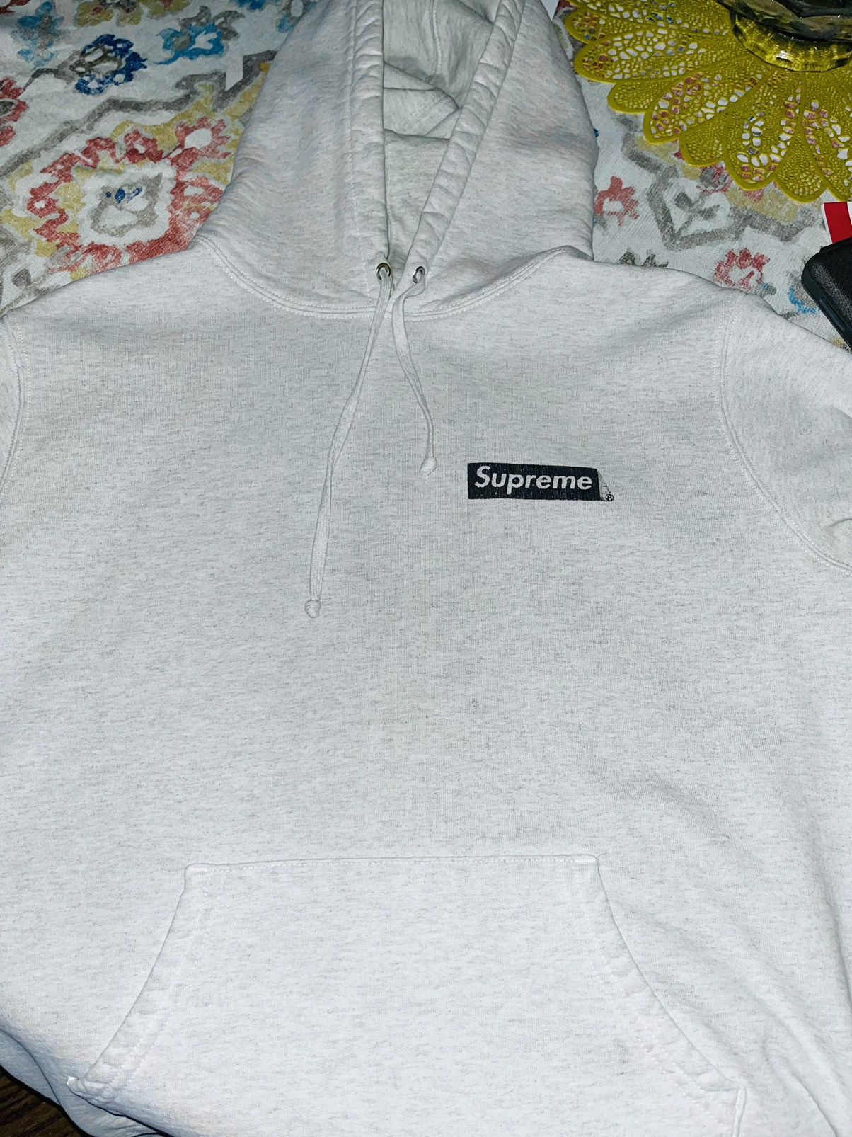 image of Supreme Stop Crying Sweatshirt Mens M in Grey (Size Medium)