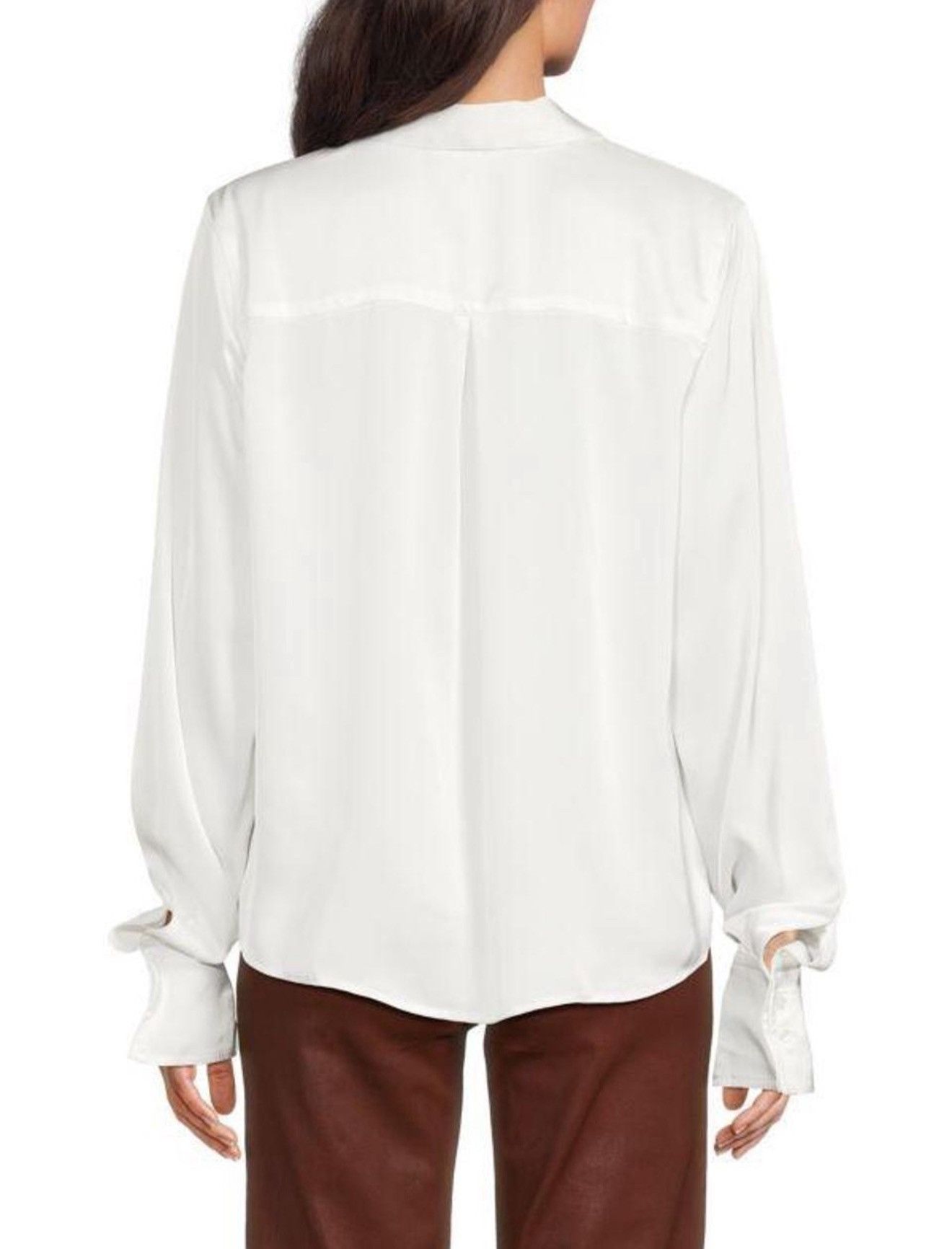 Other NVLT white button-up satin blouse size L Size L / US 10 / IT 46 - 7 Thumbnail