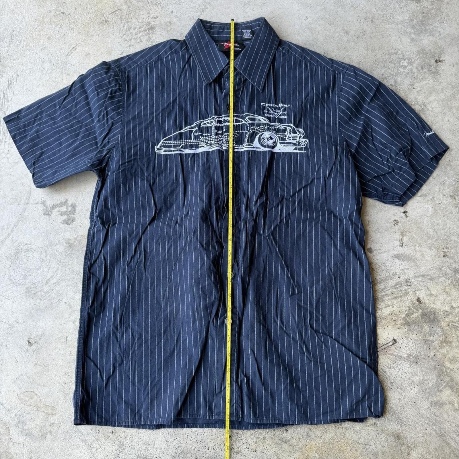 Fender Vintage 90s y2k Fender Hot Rod Pinstripe Button Up Shirt Size US M / EU 48-50 / 2 - 7 Thumbnail
