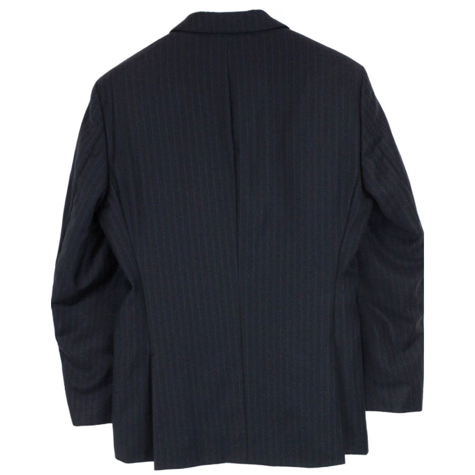 Hugo Boss HUGO BOSS Blazer The James/Sharp2 WE Wool Pinstripe Notch Lapel Mens US 36 Button Front 2 Buttons Regular Size Black Size 36R - 2 Thumbnail