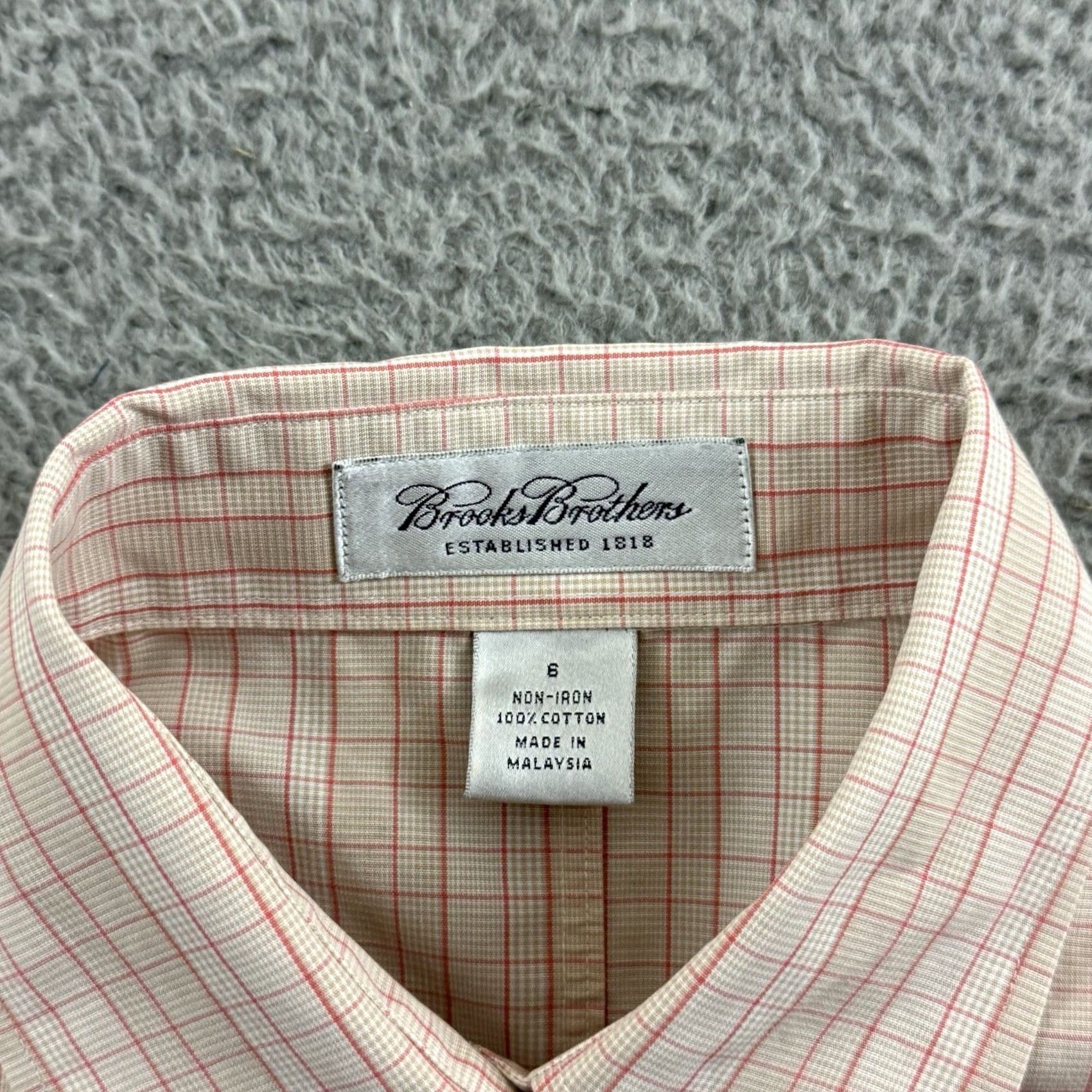 Brooks Brothers Brooks Brothers Shirt Womens Small Beige Long Sleeve Button Down Check Preppy Size S / US 4 / IT 40 - 6 Thumbnail