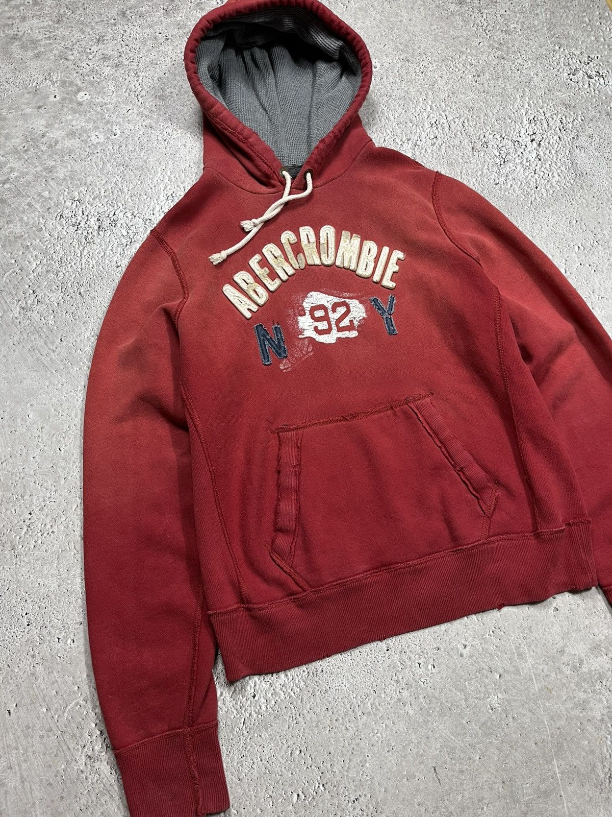 Abercrombie & Fitch Abercrombie & Fitch Heavy Red Hoodie NY 92 Logo XL Size US XL / EU 56 / 4 - 3 Thumbnail