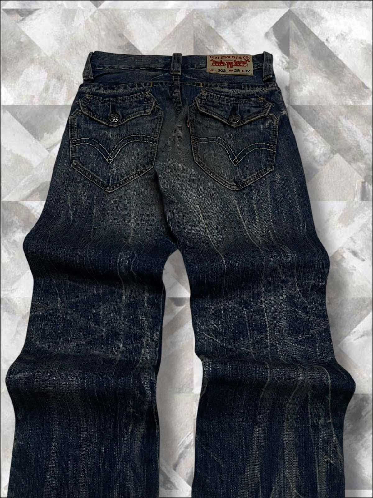 Levi's Vintage Clothing Vintage 1990s Designer Levis 502 Distressed Regular Denim Size US 28 / EU 44 - 13 Thumbnail