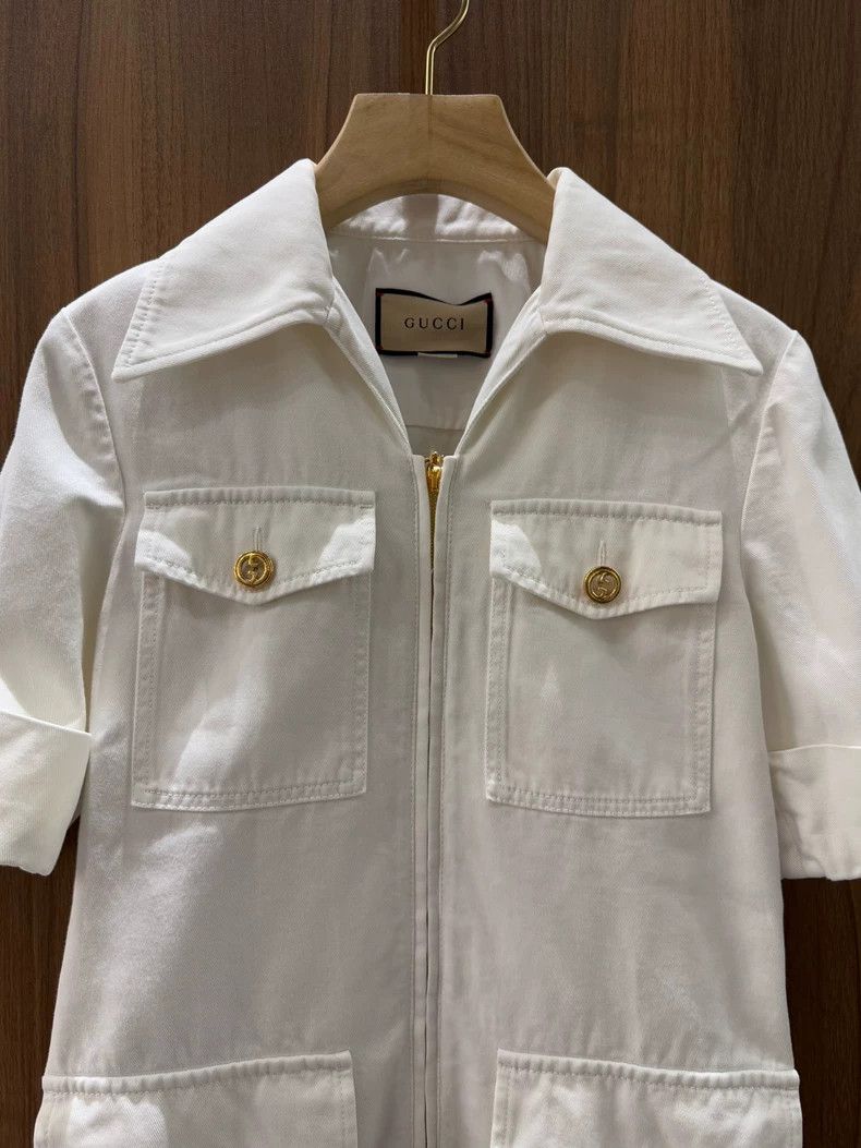 Gucci Gucci White workwear dress Size XS / US 0-2 / IT 36-38 - 3 Thumbnail