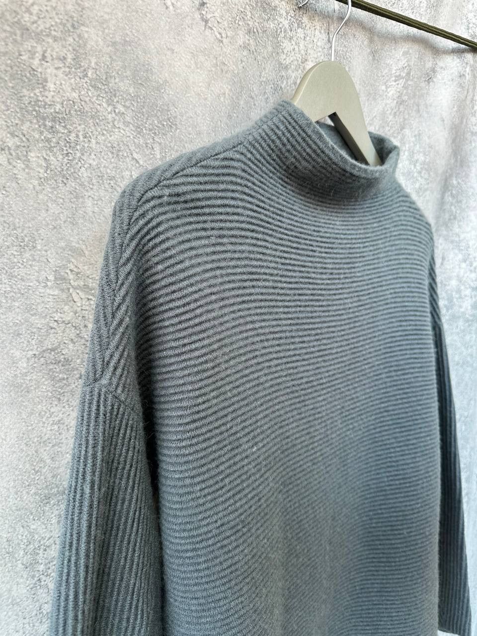 Designer × Reiss Reiss Lila Ribbed High Neck Sweater Relaxed Striped Jumper Size M / US 6-8 / IT 42-44 - 5 Thumbnail
