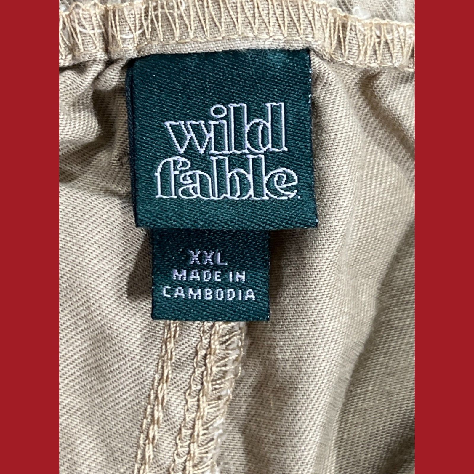 Other Wild Fable - Women's Mid-Rise Wide Leg Cargo Beach Pants - L Size 42" / US 20 - 11 Thumbnail