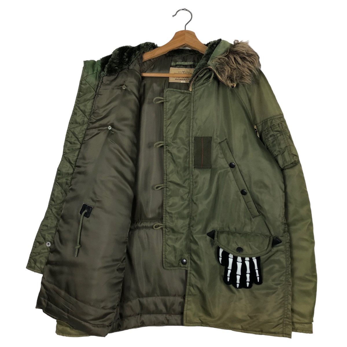 Avirex 🔥90s Bondage Riot Riot Bomber Jacket Avirex Mink Fur Hoodie Size US S / EU 44-46 / 1 - 10 Thumbnail