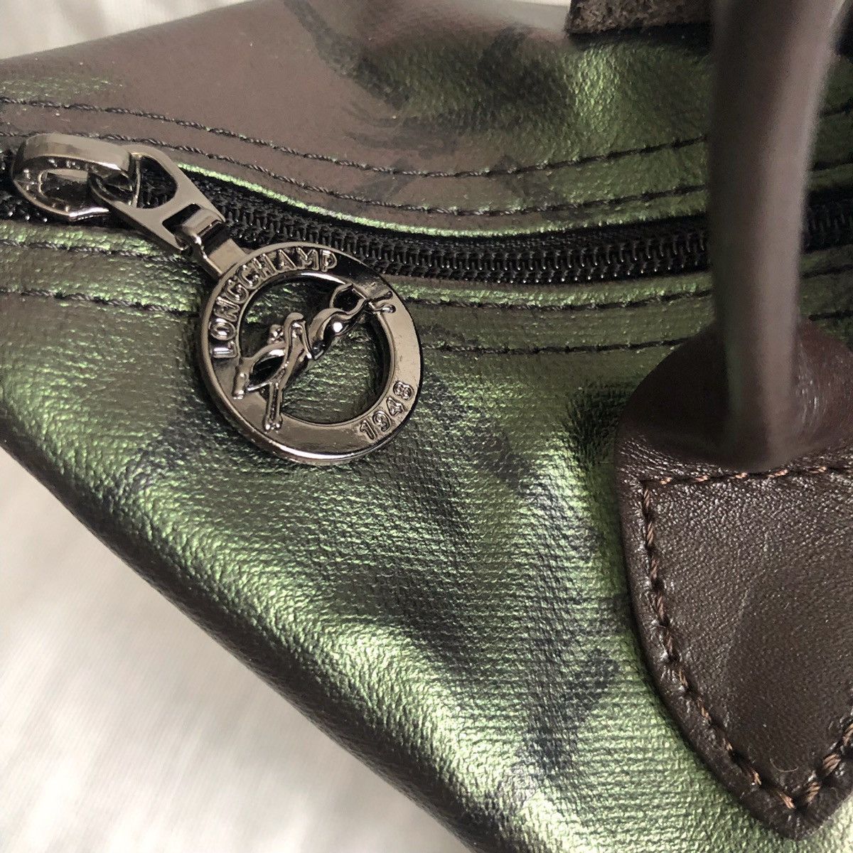 Longchamp Longchamp Le Pliage Metallic Green Limited Edition Handbag Size ONE SIZE - 3 Thumbnail