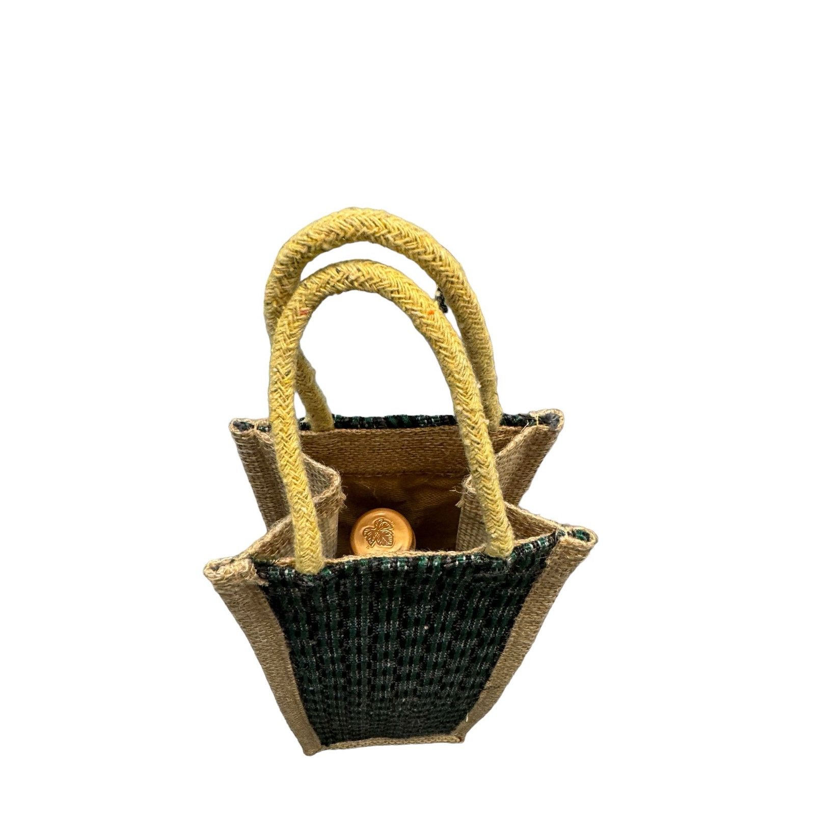 Handmade Jute Wine Bottle Bag, Gift Packaging bottle Gift Bag Size ONE SIZE - 6 Thumbnail