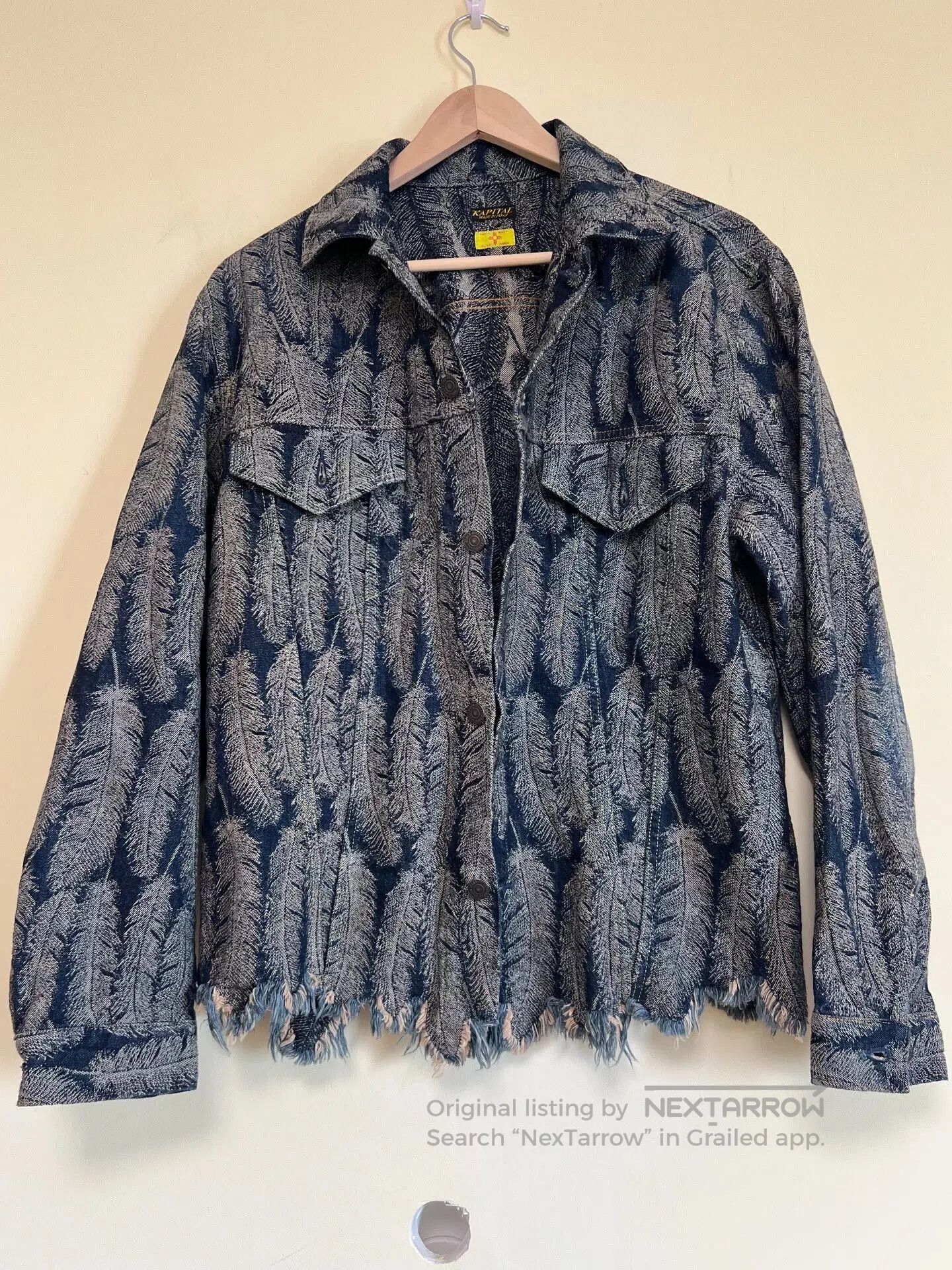 Kapital Kapital Feather Print Denim Jacket. Size US XL / EU 56 / 4 - 2 Thumbnail