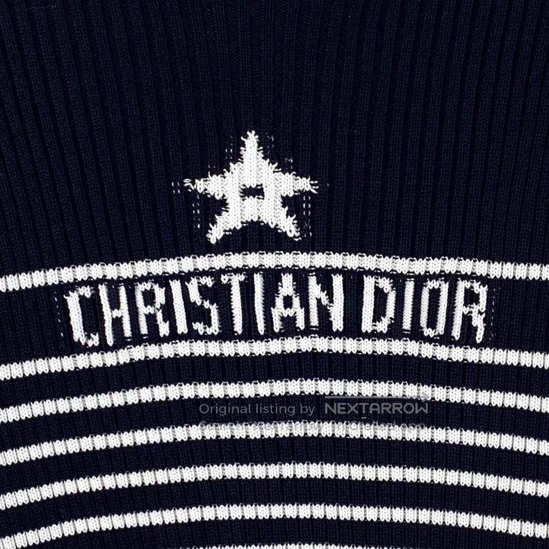 Dior Dior Black logo letter round neck cotton knitted short-sle Size S / US 4 / IT 40 - 4 Thumbnail