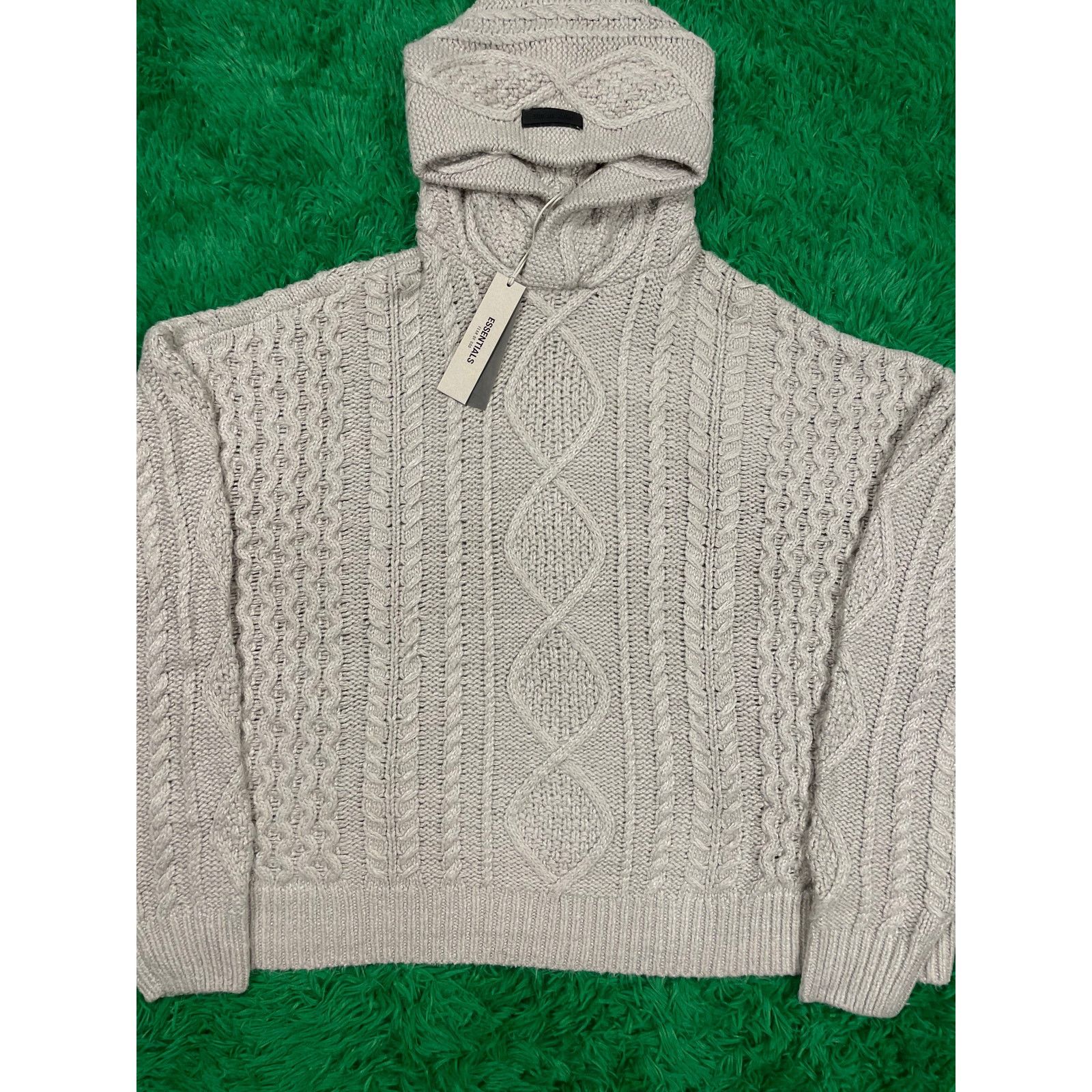 Essentials Essentials Knit Hoodie Silver Medium New Size US M / EU 48-50 / 2 - 1 Thumbnail