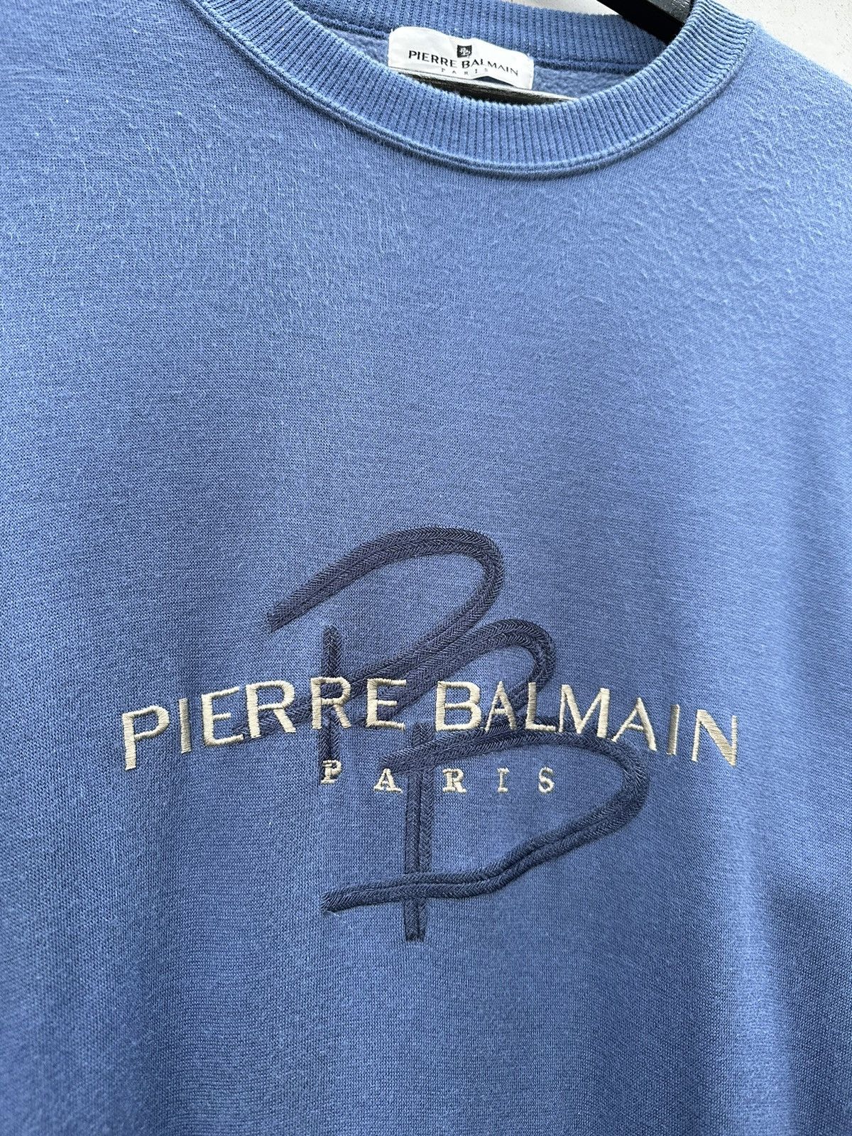 Pierre Balmain 👹Pierre Balmain Embroidery Logo Oversized Crewneck Size US XL / EU 56 / 4 - 10 Thumbnail