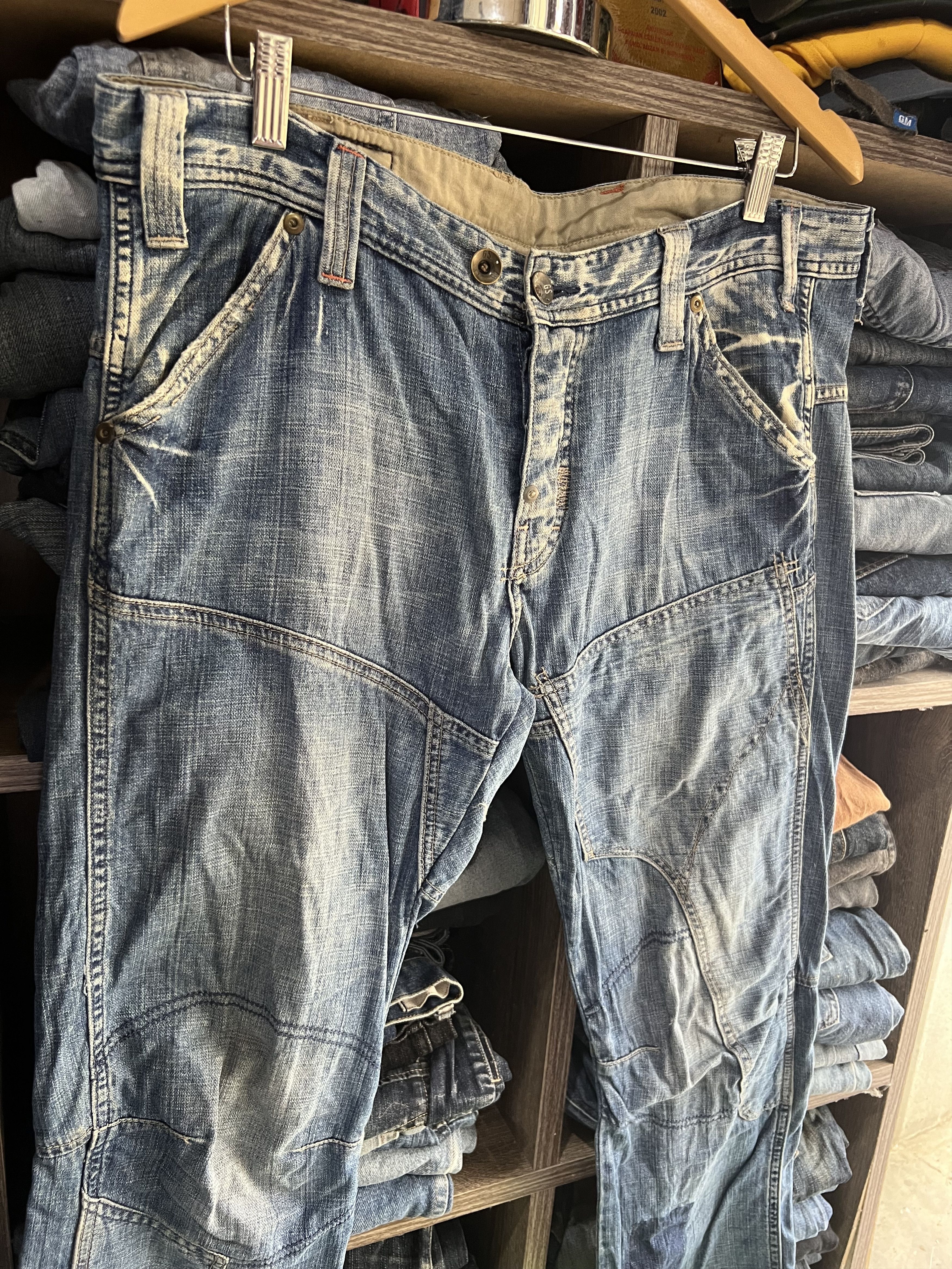 G-Star 🔥G-Star Raw Double Knees Distressed Denim Size US 37 - 6 Thumbnail