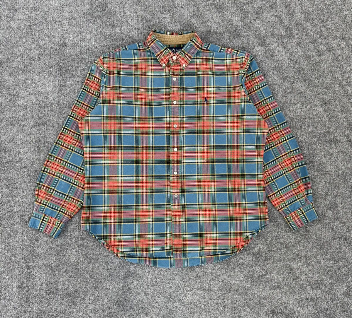 Polo Ralph Lauren Vintage Polo Ralph Lauren Plaid OCBD Shirt XL Blue Red Size US XL / EU 56 / 4 - 1 Thumbnail