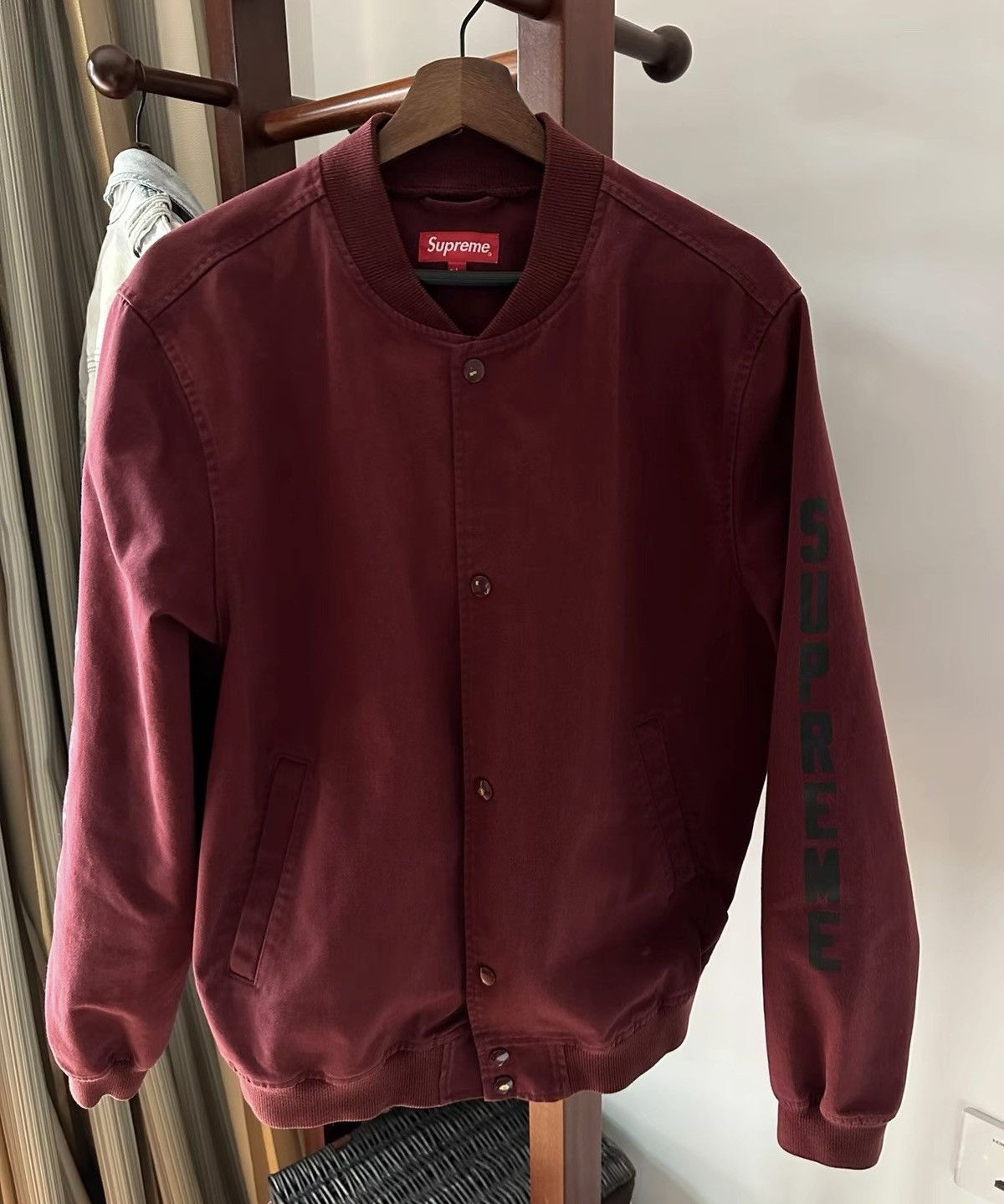 Supreme Supreme antihero Bomber Jacket burgundy Size US L / EU 52-54 / 3 - 2 Thumbnail