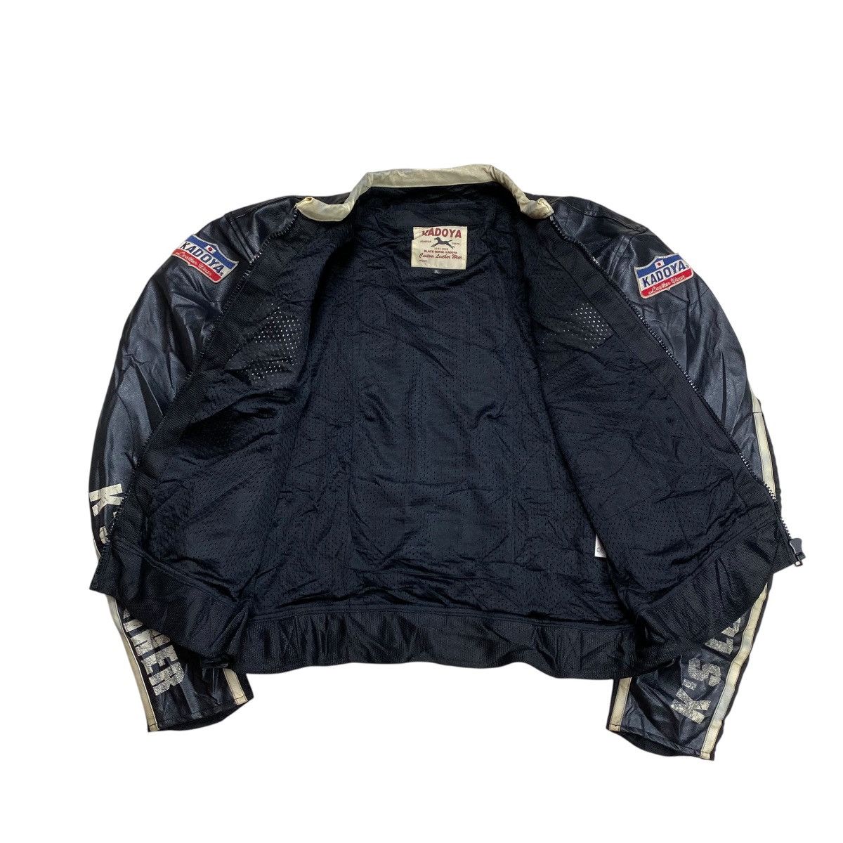 Kadoya Kadoya Black Horse Leather Mesh Bikers Jacket Size US L / EU 52-54 / 3 - 4 Thumbnail