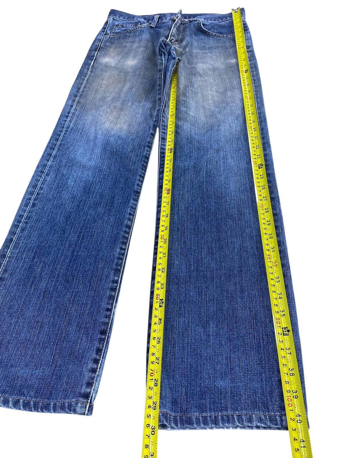 Edwin Vintage Edwin Acid Blue Wash Style Straight Cut Jeans Size US 30 / EU 46 - 7 Thumbnail