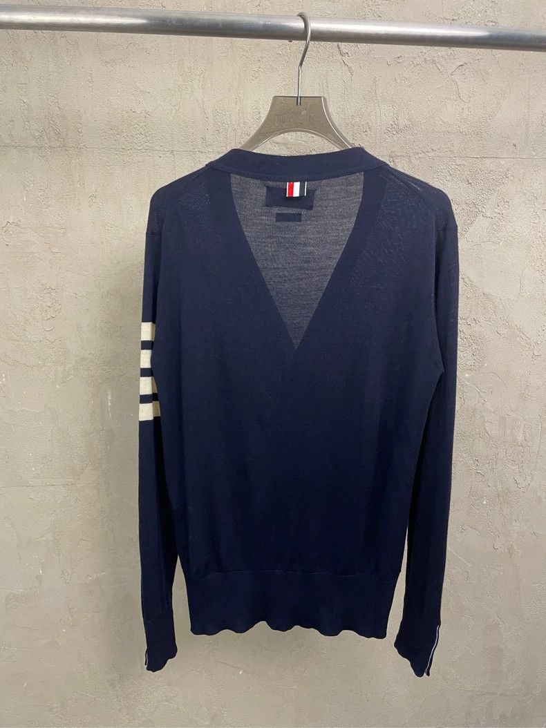 Thom Browne Thom browne Dark blue four-striped wool cardigan jacket 250 Size US S / EU 44-46 / 1 - 2 Thumbnail