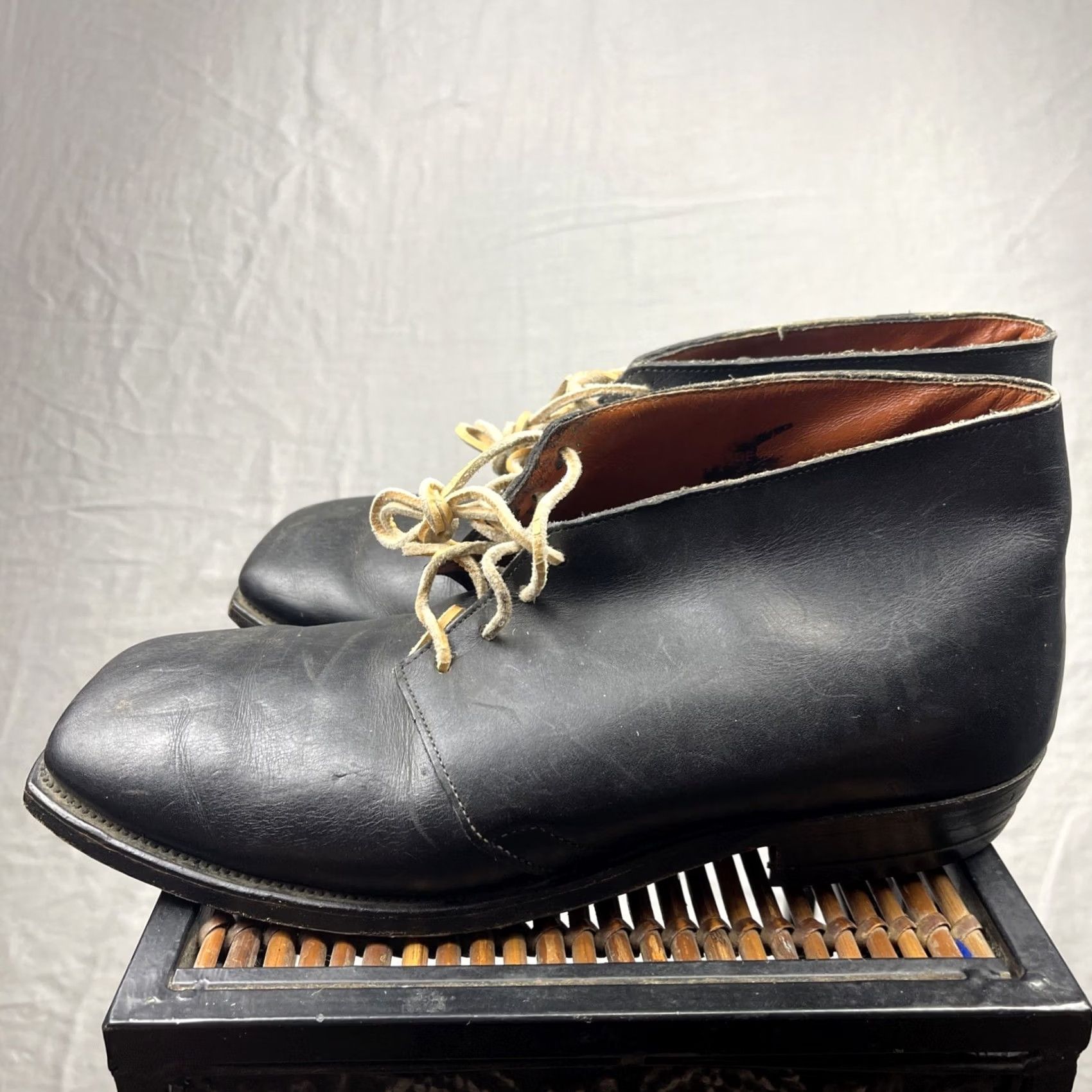 Frye Frye Chukka Boots Mens 10.5 D Black Leather Lace Up Square Toe Made In USA Boots Mens 10.5 D Black Leather Square Toe Lace Up USA Chukka Frye Size US 10 / EU 43 - 6 Thumbnail