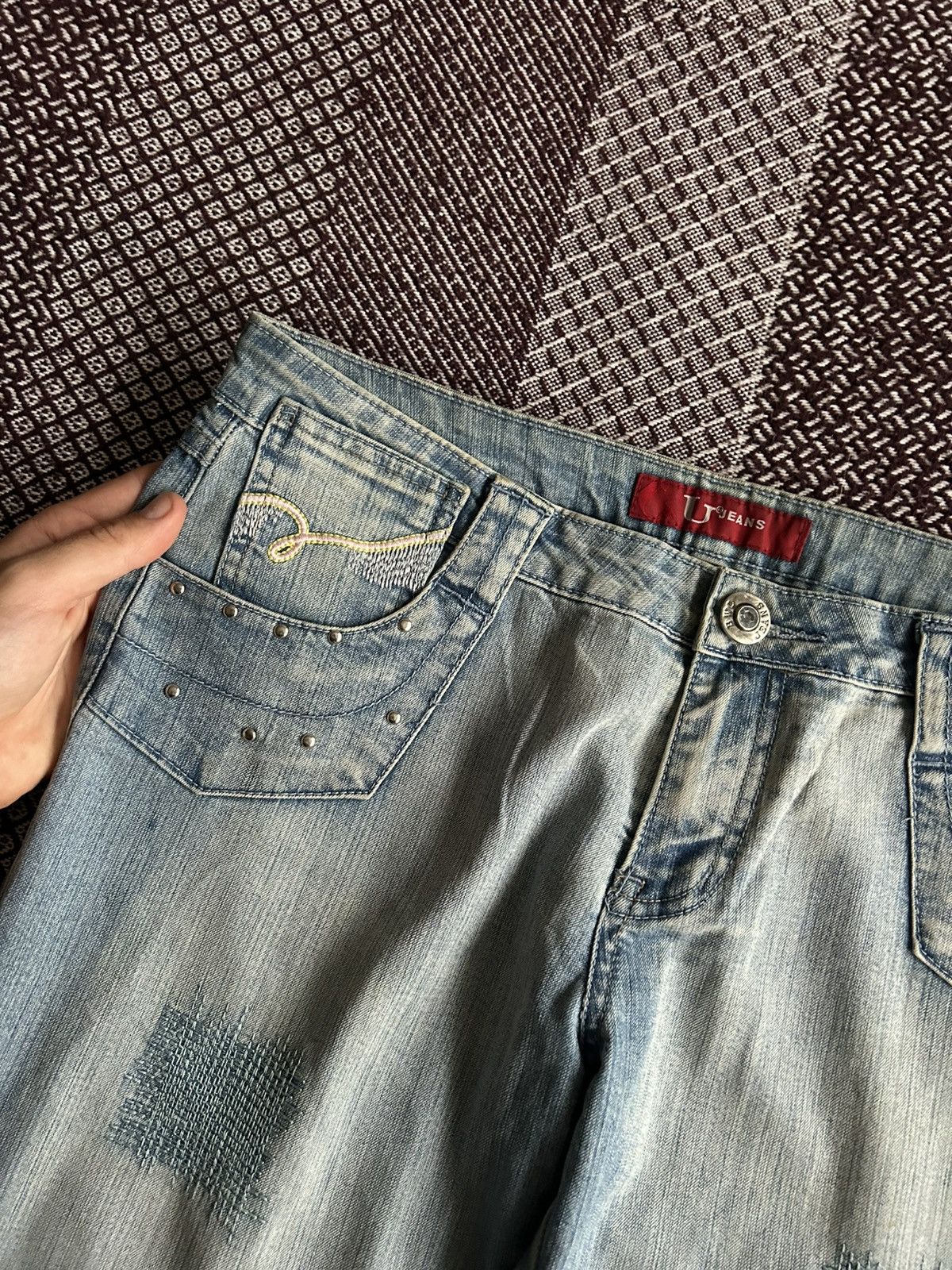 Vintage Vintage Y2K Distressed Faded Jeans Unisex Flared Streetwear Size US 32 / EU 48 - 5 Thumbnail
