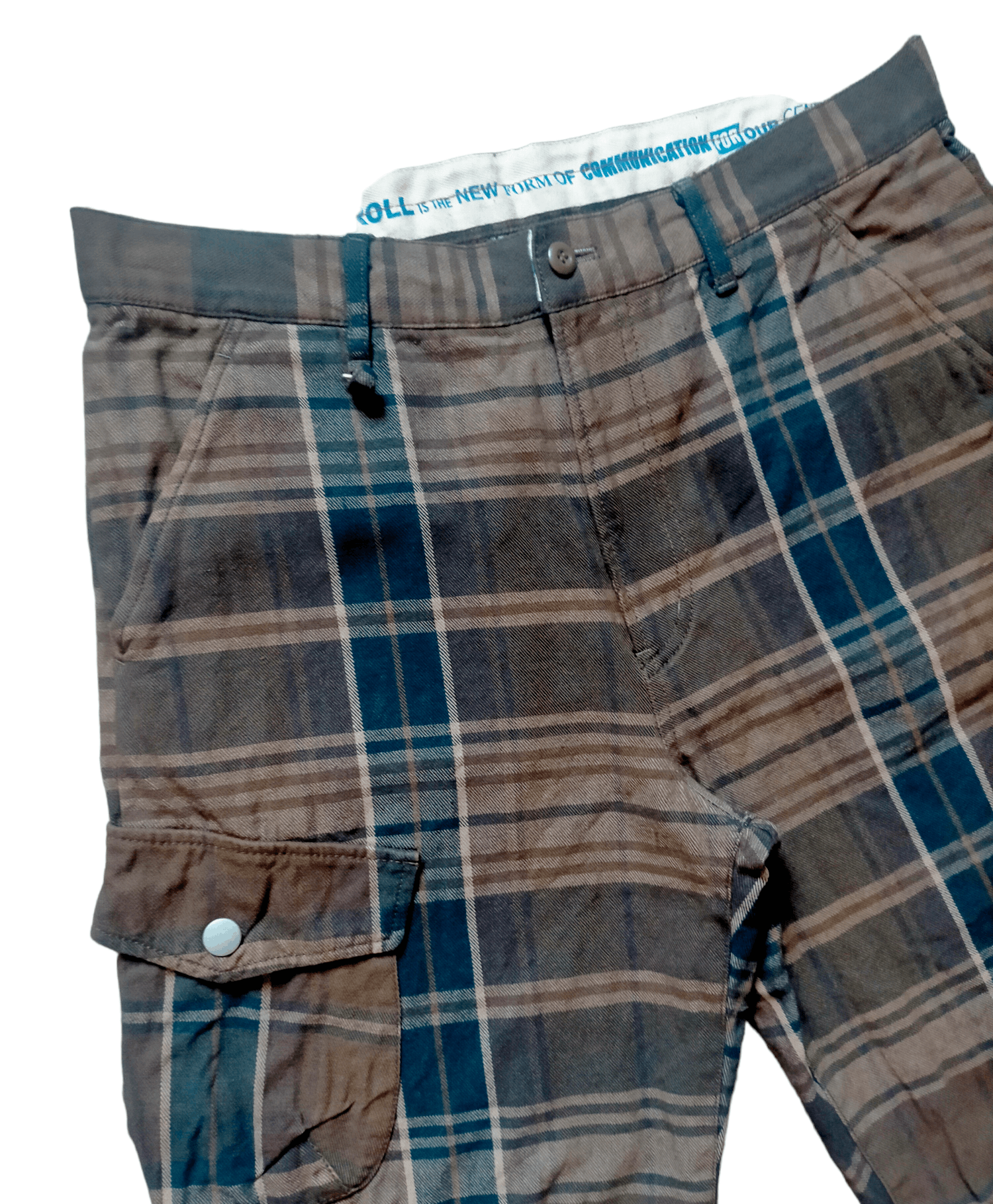 Japanese Brand PPFM Cargo Plaid Short Pants Size US 32 / EU 48 - 3 Thumbnail