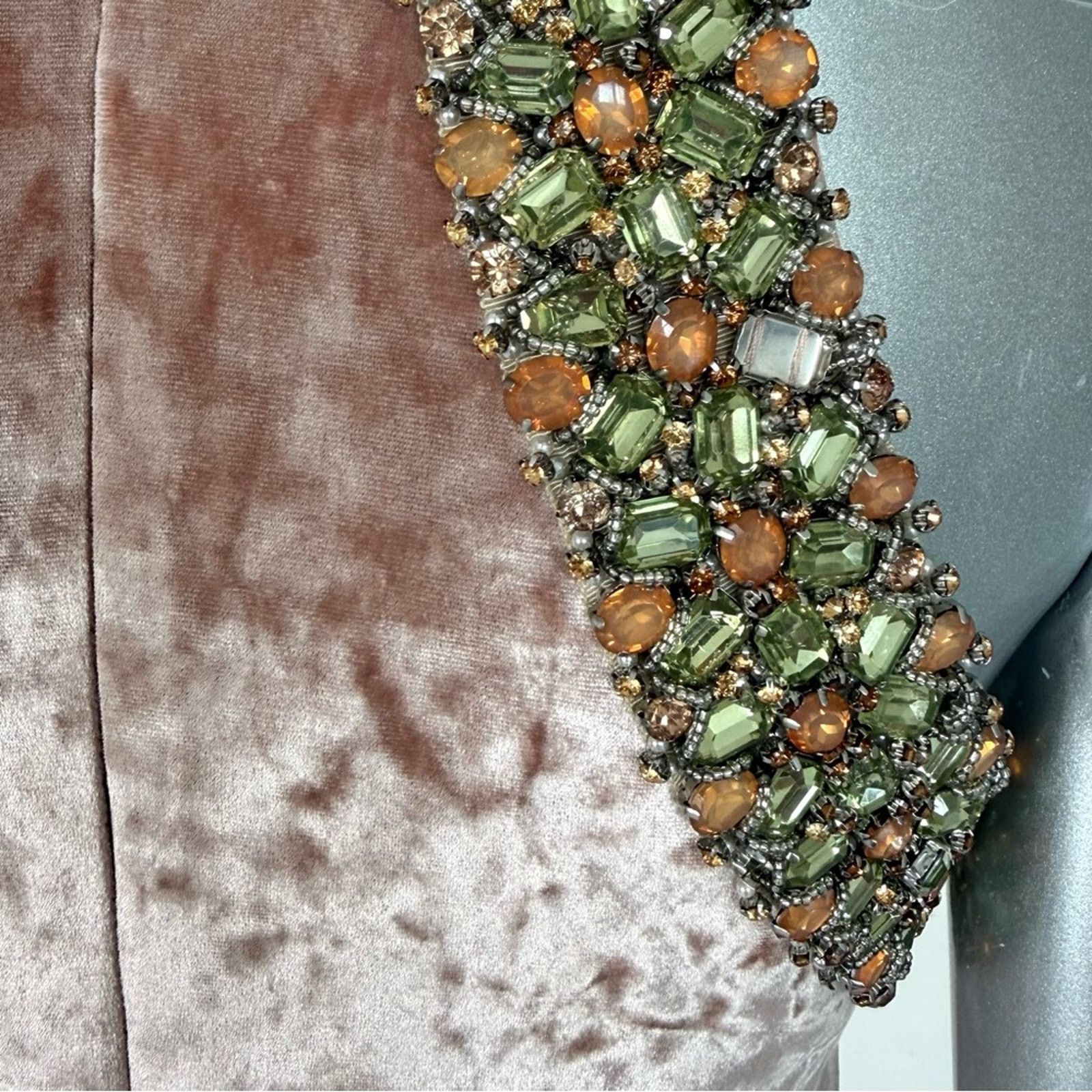 ALEXIS ALEXIS women velvet dress with crystals size 6 US 1200$ Size M / US 6-8 / IT 42-44 - 6 Thumbnail