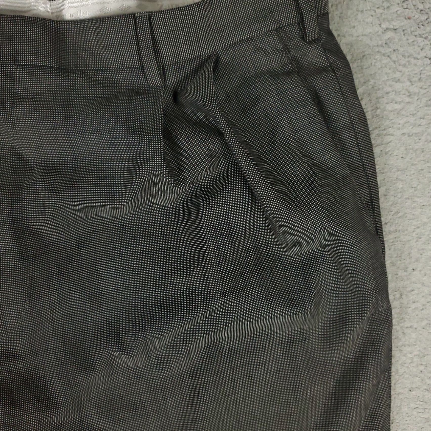 Zanella VINTAGE Zanella Dress Pants Men 40x29 Wool Gray Business Formal Workwear Slim Fit Italy Size US 40 / EU 56 - 3 Thumbnail