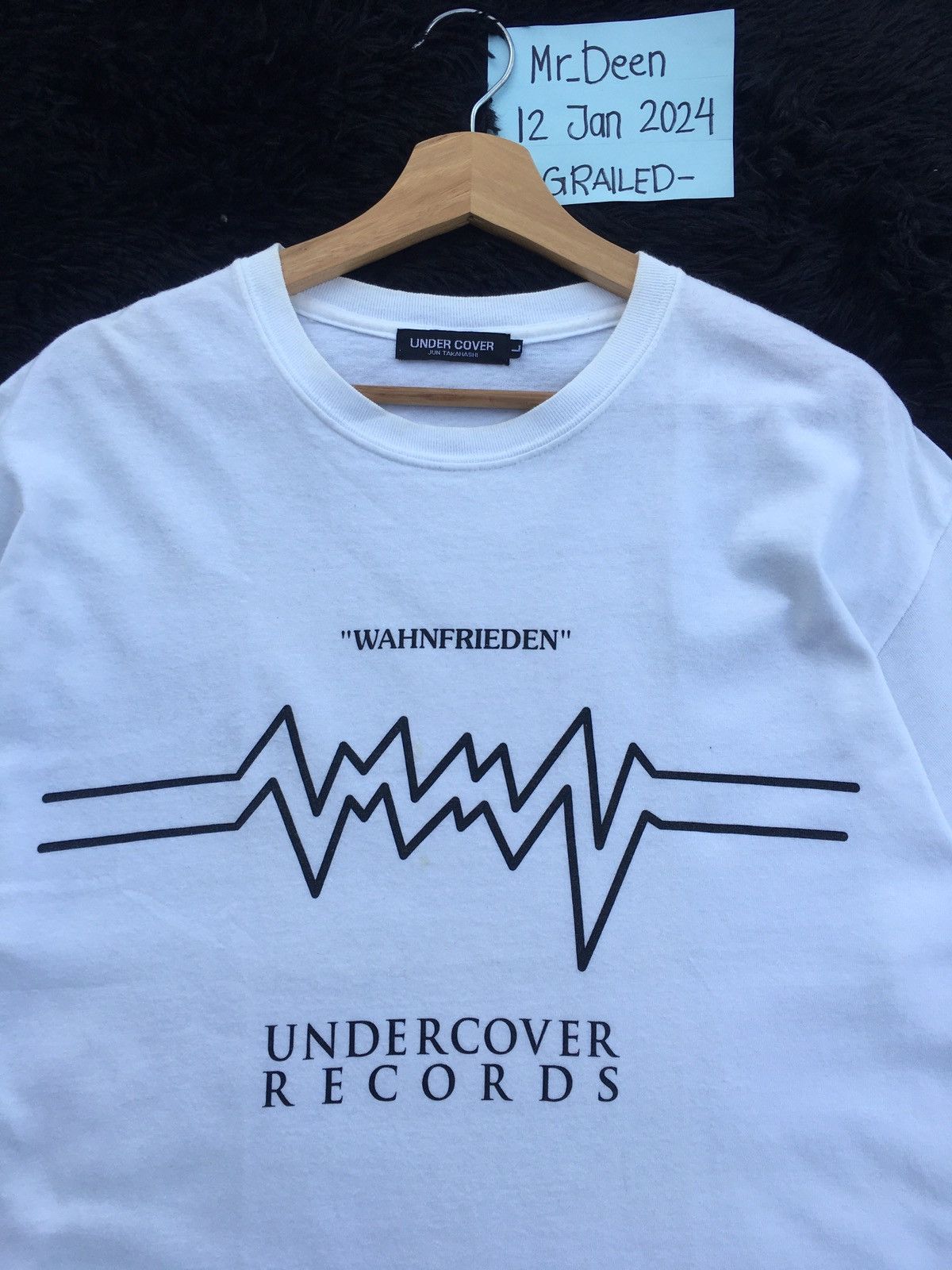 Undercover Rare UNDERCOVER Records “WAHNFRIEDEN” Spellout Tshirt Size US L / EU 52-54 / 3 - 1 Thumbnail