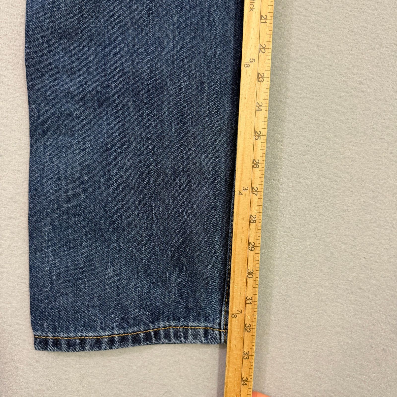 Levi's Levis 505 Jeans Men's 32x32 Blue Denim Straight Regular Fit Size US 32 / EU 48 - 9 Thumbnail