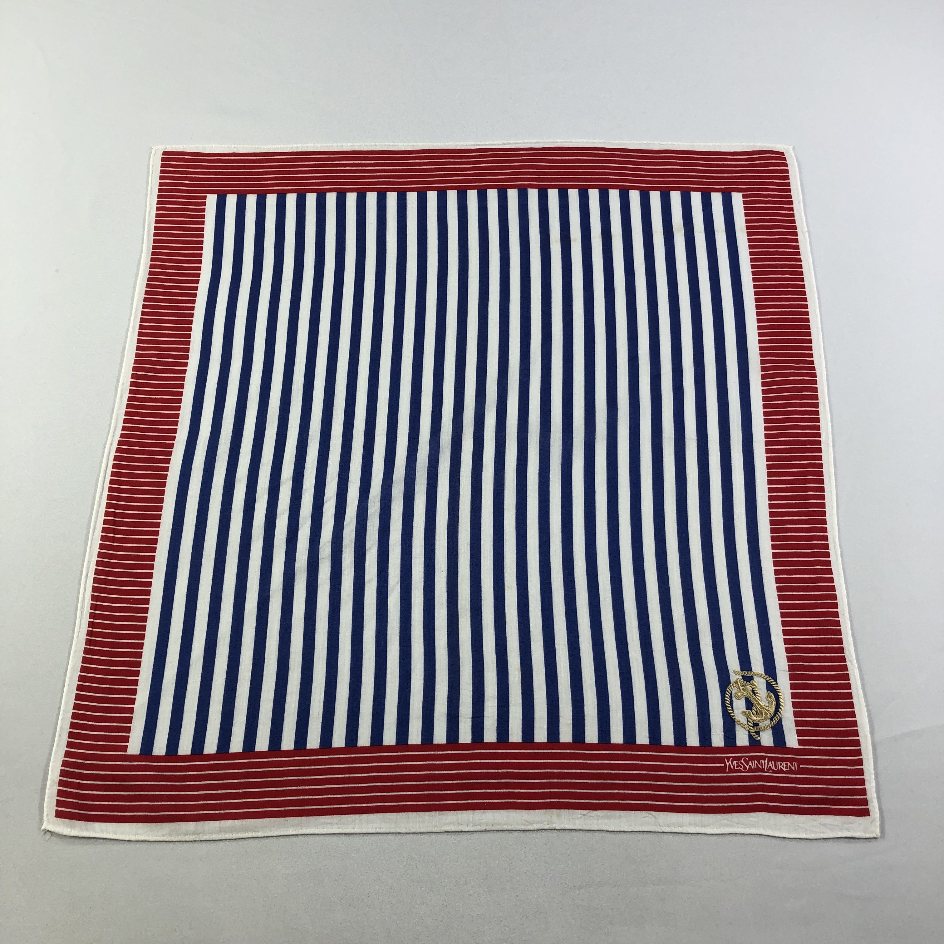 Yves Saint Laurent YSL Sailor Handkerchief Neckerchief Bandana H1987 Size ONE SIZE - 2 Thumbnail