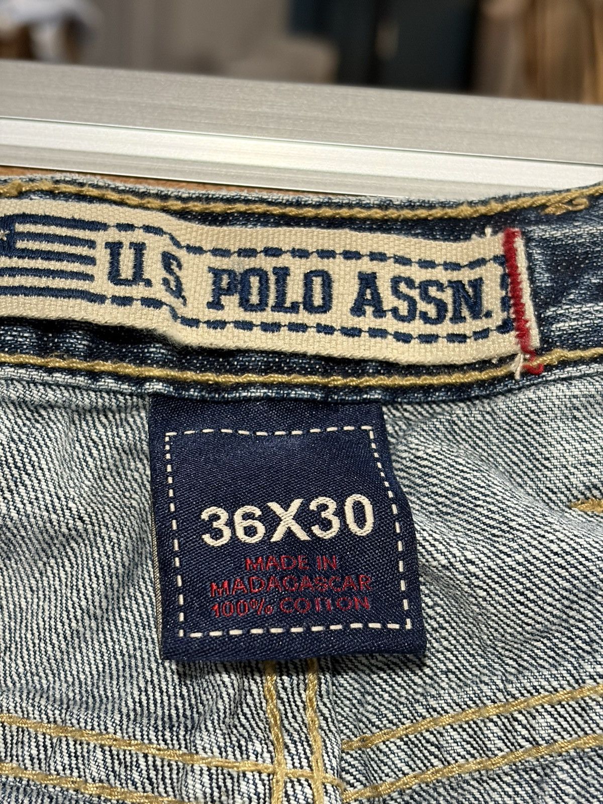 U.S. Polo Assn. U.S. Polo Assn Jeans Mens 36x30 (35x30) Medium Wash Straight Size US 36 / EU 52 - 8 Thumbnail