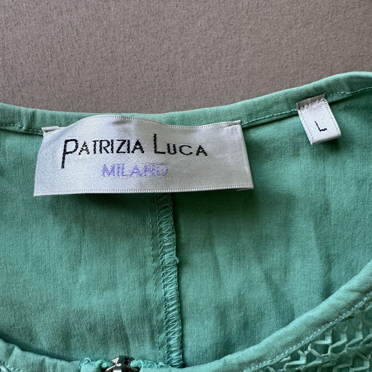 Other Patrizia Luca Milano short sleeve mesh panel zip-up jacket Size L / US 10 / IT 46 - 4 Thumbnail