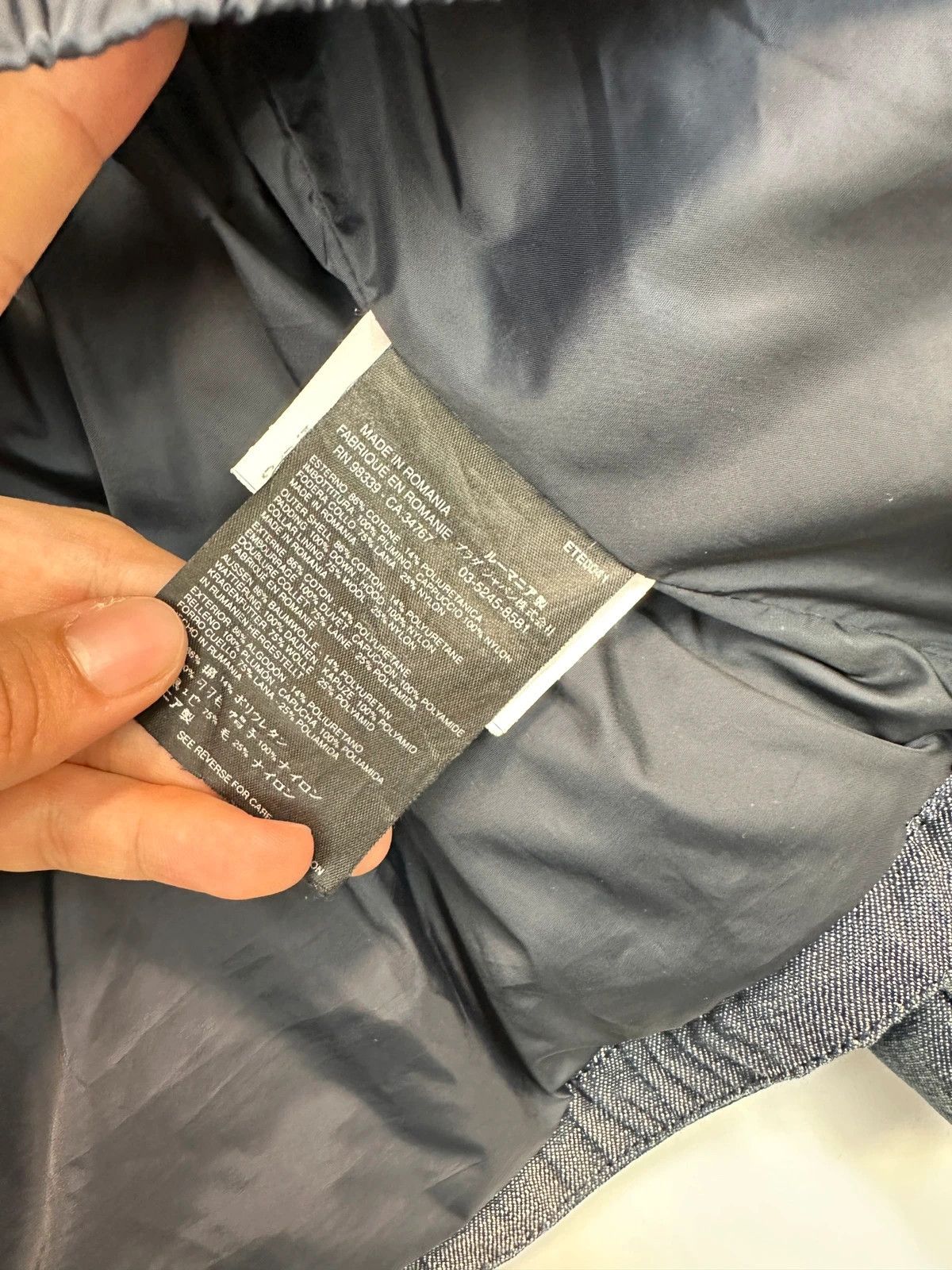 Prada Prada Sport FW04 Denim Blue Hybrid Down Puffer Hooded Jacket Size US L / EU 52-54 / 3 - 12 Thumbnail