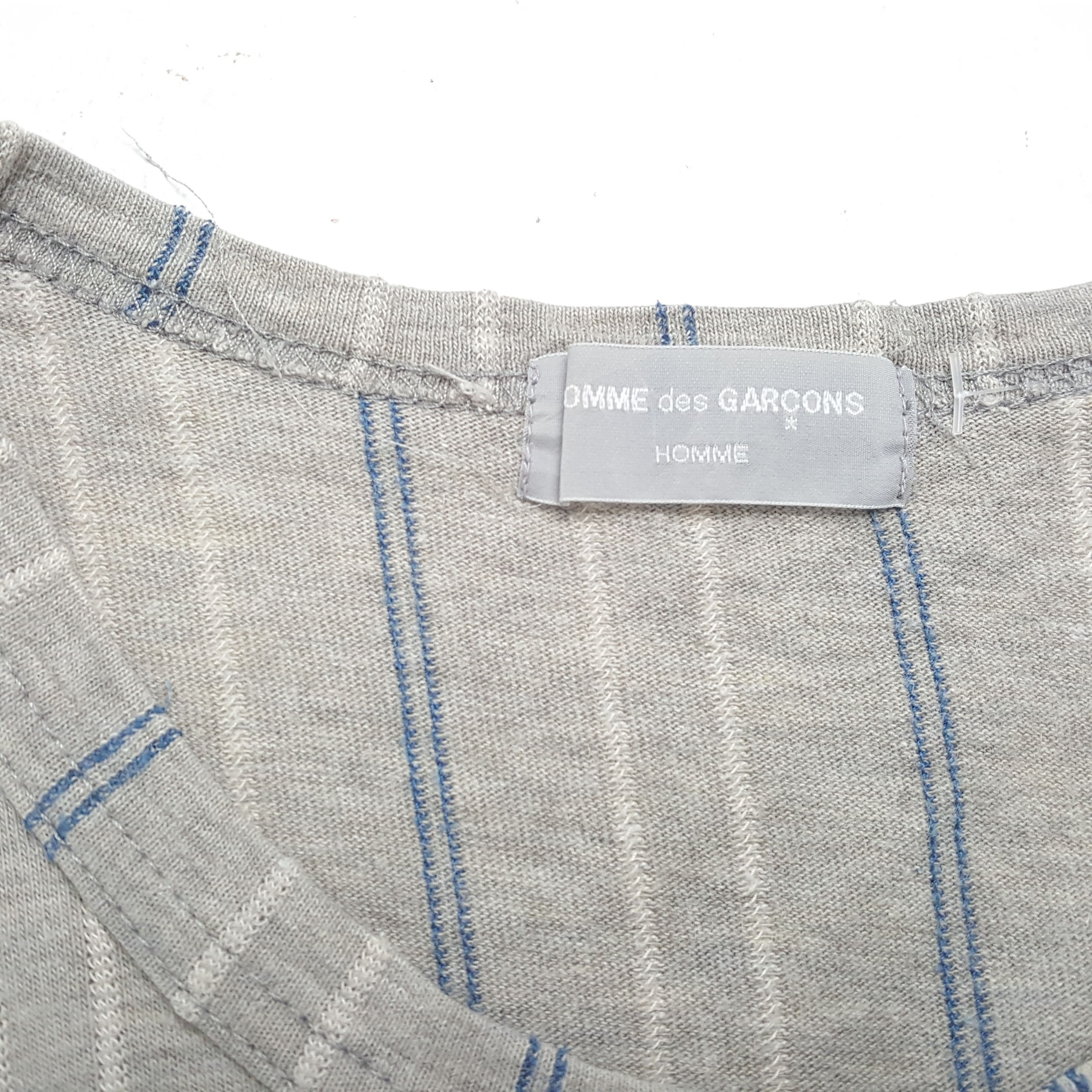 Comme des Garcons Homme × Japanese Brand × Vintage COMME DES GARCONS HOMME Stripes Design Style Tshirt dp1 Size US M / EU 48-50 / 2 - 7 Thumbnail