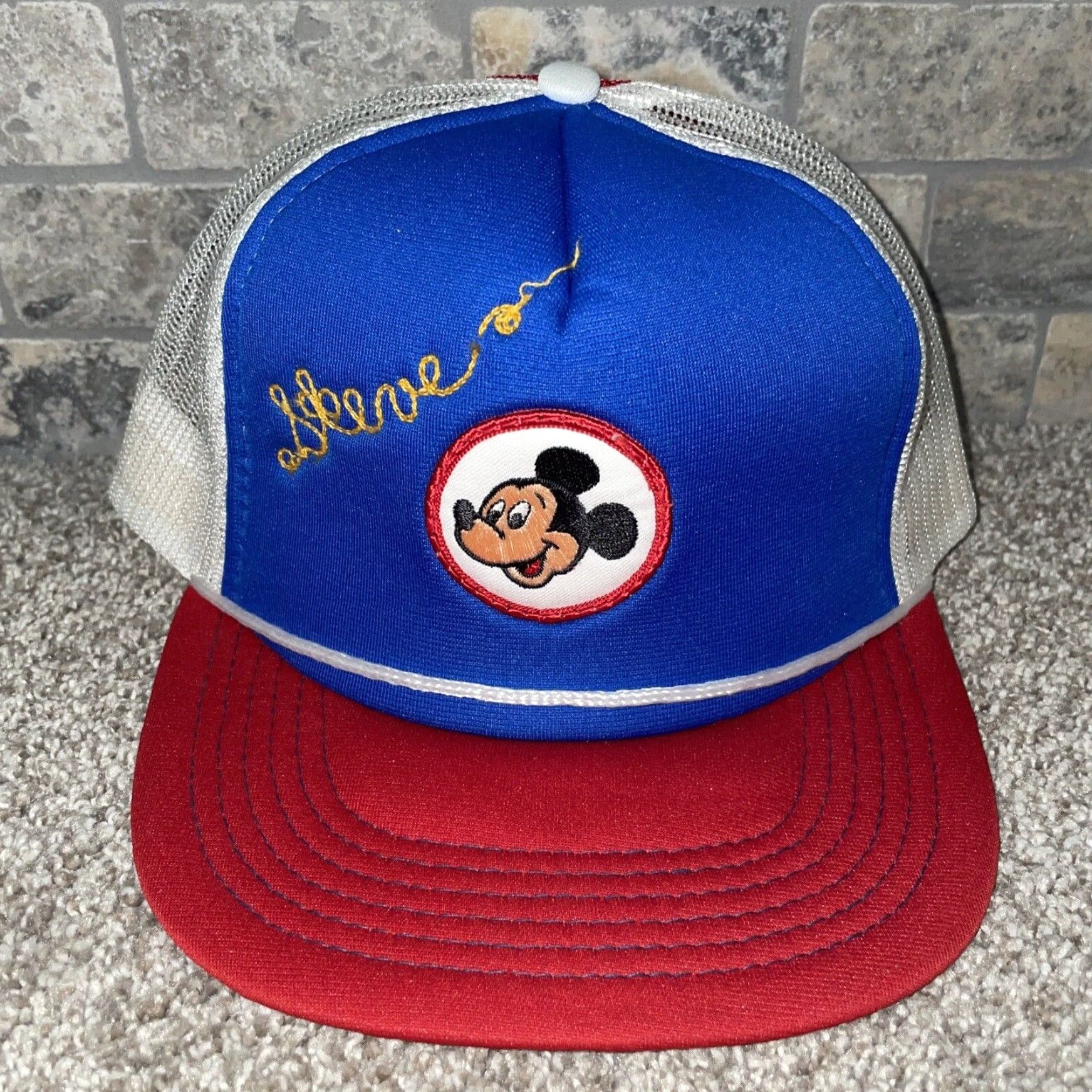 Disney VINTAGE Disney Snapback Hat One Size Blue Mens Size ONE SIZE - 3 Thumbnail