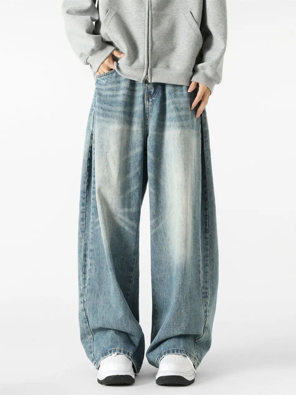Japanese Brand × Jean Retro loose casual wide leg jeans Size US 32 / EU 48 - 6 Thumbnail