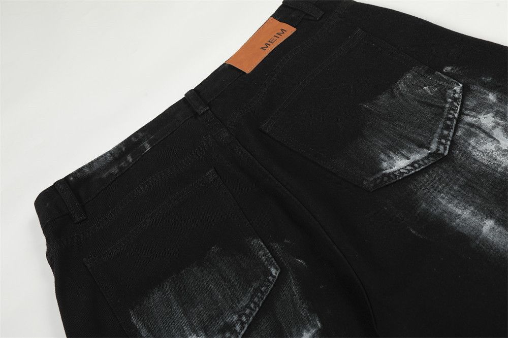 Jean Men's splatter graffiti curved heavy-duty jeans Size US 32 / EU 48 - 5 Thumbnail