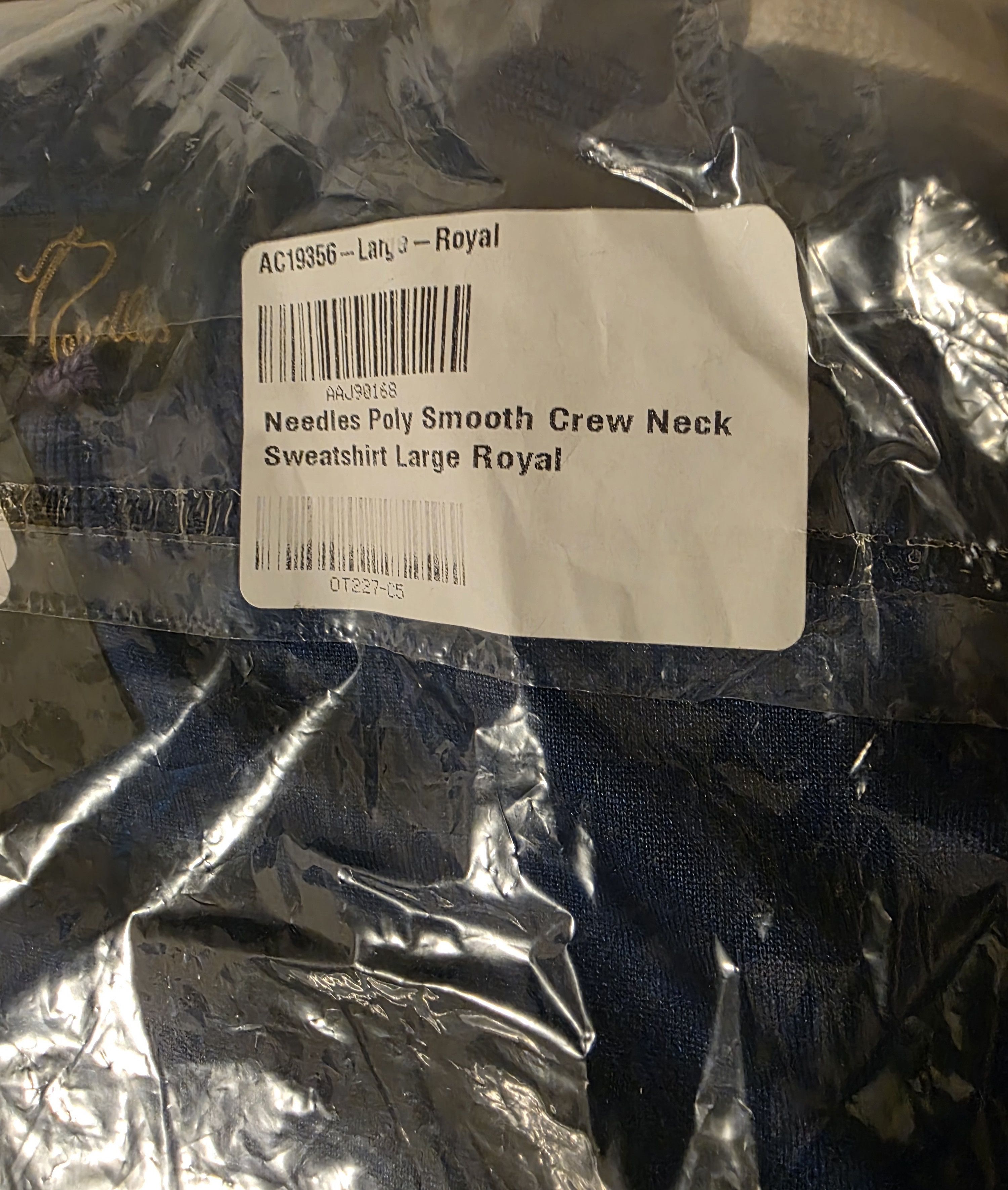 Needles Needles Men's Poly Smooth Crew Neck Sweatshirt in Royal Size US L / EU 52-54 / 3 - 3 Thumbnail