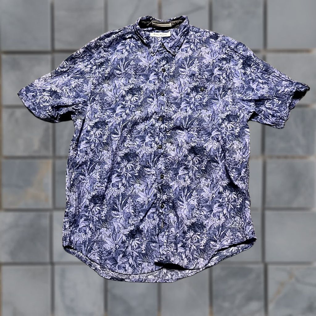 Tommy Bahama Tommy Bahama Shirt Mens Medium Blue Floral All Over Print Short Sleeve Button Shirt Size US M / EU 48-50 / 2 - 1 Thumbnail