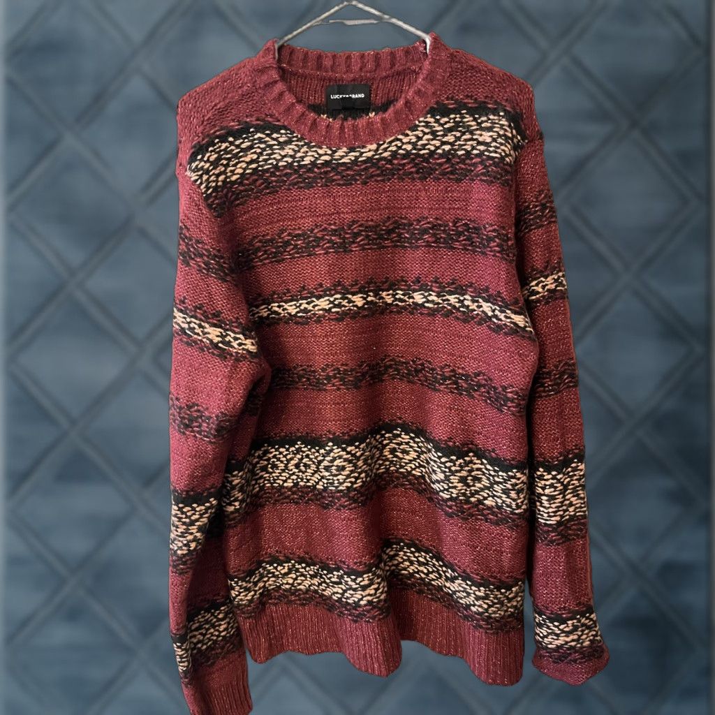 Lucky Brand Lucky Brand Men’s Size Medium Fair Isle Jacquard Crewneck Sweater Size US M / EU 48-50 / 2 - 1 Thumbnail