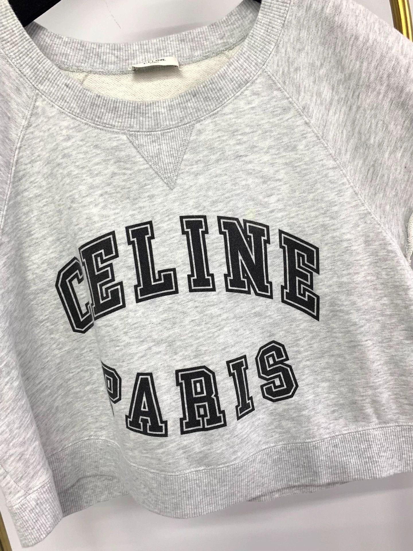 Celine CELINE Gray Letter Print Short Sleeve Top M New Size M / US 6-8 / IT 42-44 - 2 Thumbnail
