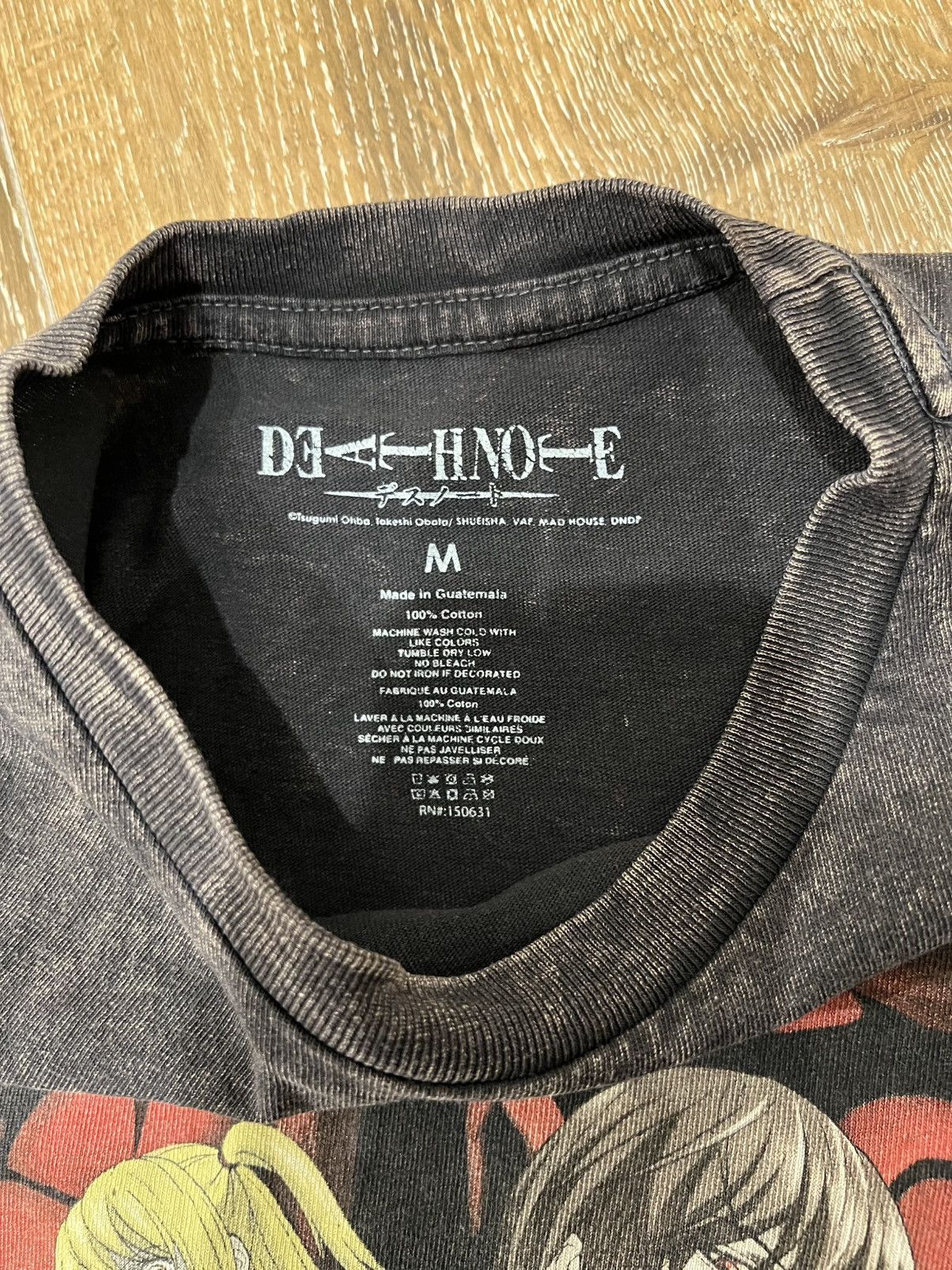 Japanese Brand Death note washed faded tee Size US M / EU 48-50 / 2 - 3 Thumbnail